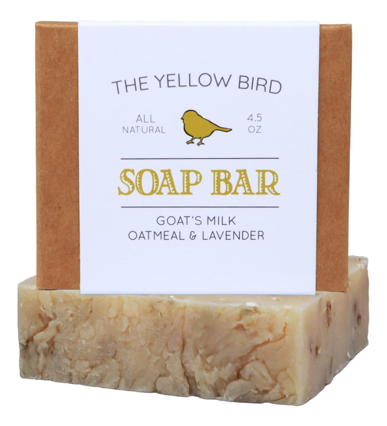 Lavender Goat's Milk Soap Bar with Oats - Gentle Exfoliating Bath Soap | Moisturizing Dry Skin Face & Body Wash | Natural & Organic | Made in USA | 4.5 oz - Buy Online on GoSupps.com