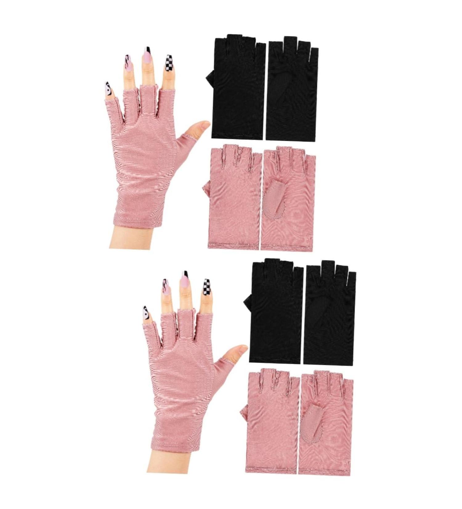 Healeved 4 Pairs Uv Gloves Uv Sun Protection Gloves Manicure Gloves Anti Uv Gel Nail Gloves Nail Art Supplies Uv Protection Gloves Gel for Nails Anti Gloves Anti-uv Cotton Accessories - Buy Online on GoSupps.com