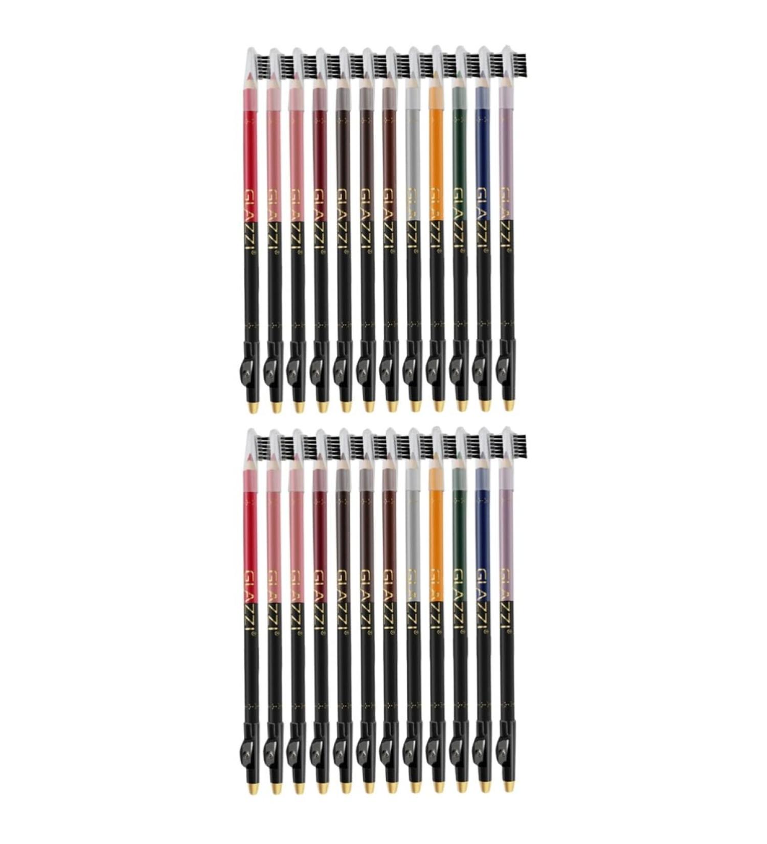 TOVINANNA 24 Pcs Lip Liner Eyeliner Delineador De Duracion Eyebrow Liner Brow Pencil Supplies Make up Powder 1 count (Pack of 1) Assorted Colorx2pcs - Buy Online on GoSupps.com