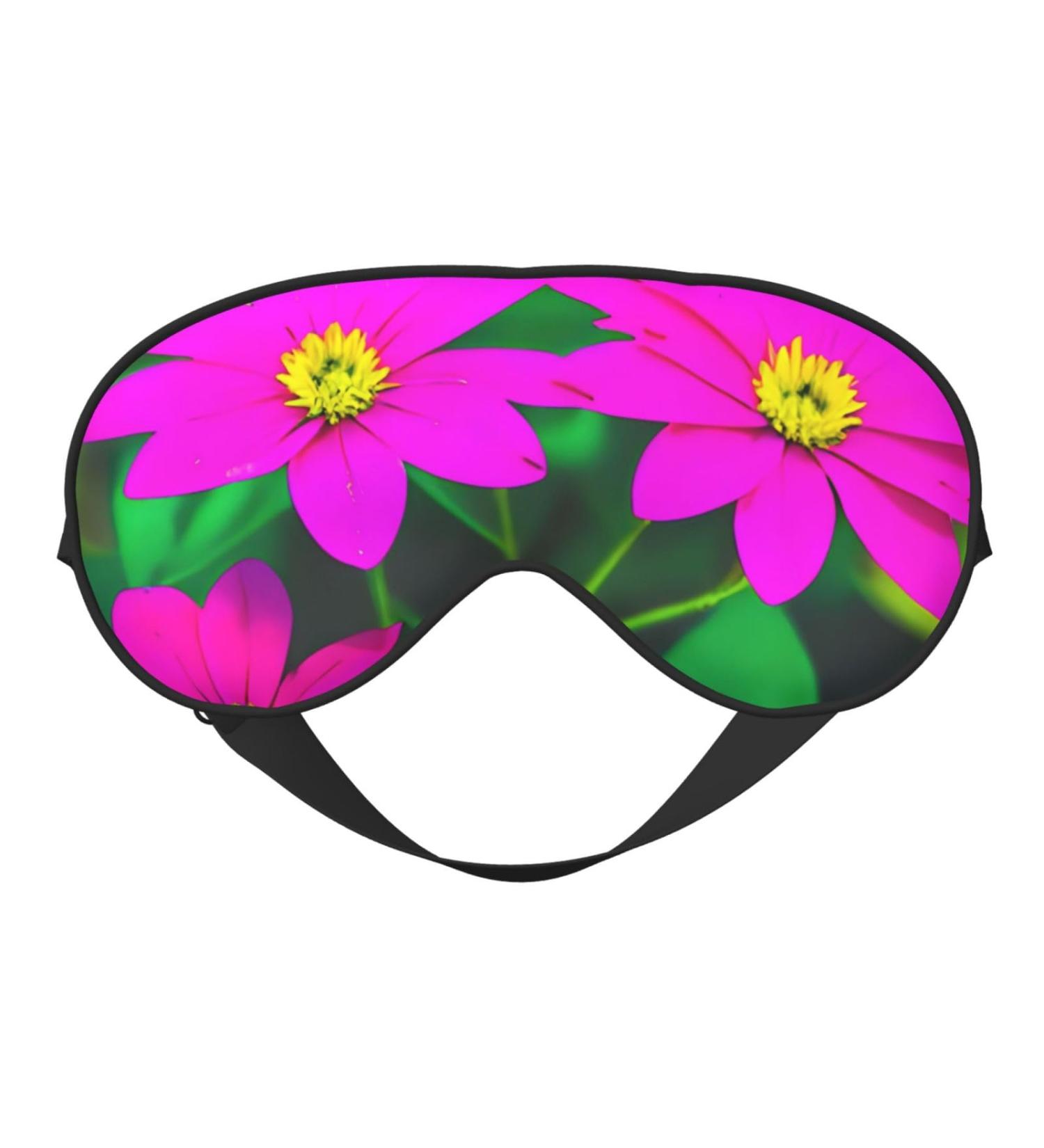 SSIMOO Adjustable Purple Red Flower Sleep Mask | Breathable & Fashionable Eye Mask for Comfortable Sleep - International Shipping - Buy Online on GoSupps.com