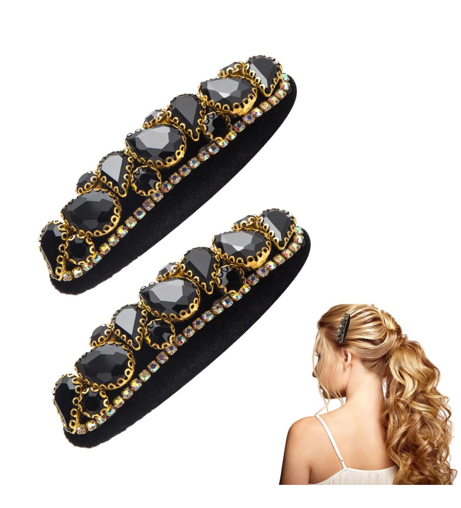 scicent Hair Pin 2 Pieces Vintage Spring Hair Clips Crystal Rhinestone Embellished Hair Grips No-slip Elegant Bridesmaid Handmade Snap Hair Barrettes Wedding Hair Accessories for Women - 26611 - Buy Online on GoSupps.com