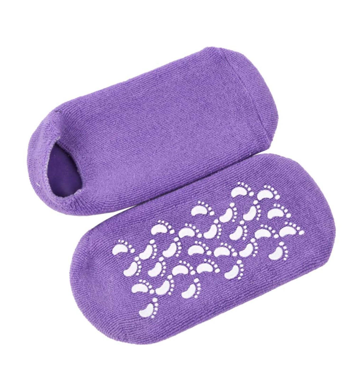 Milists Women's Cracked Spa Socks - Moisturizing Cotton Brightening Socks for Cracked Feet - Violet Repair Socks - Buy Online on GoSupps.com