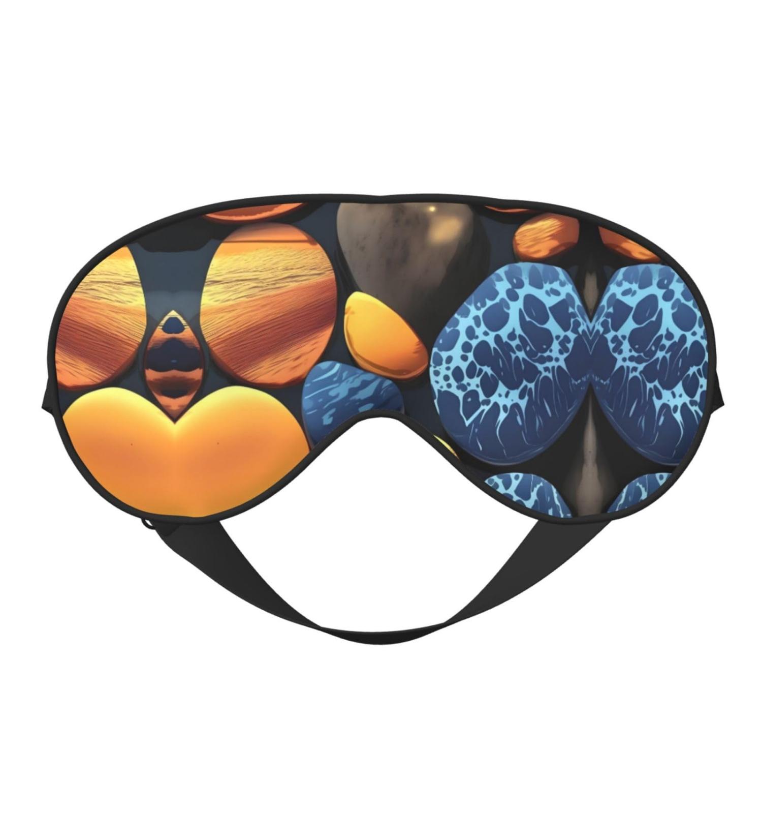 Buy Yellow Pebbles Eye Mask - Soft Elastic Adjustable Sleep Mask for Men & Women - International Shipping Available - Buy Online on GoSupps.com