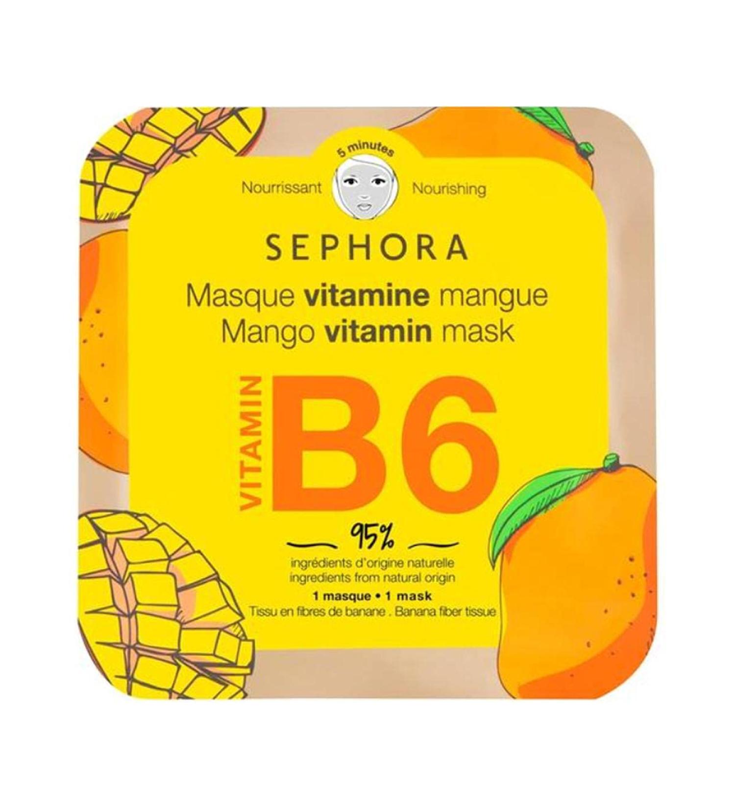 SEPHORA COLLECTION Vitamin Face Masks Mango + Vitamin B6 0.5 Ounce (Pack of 2)
