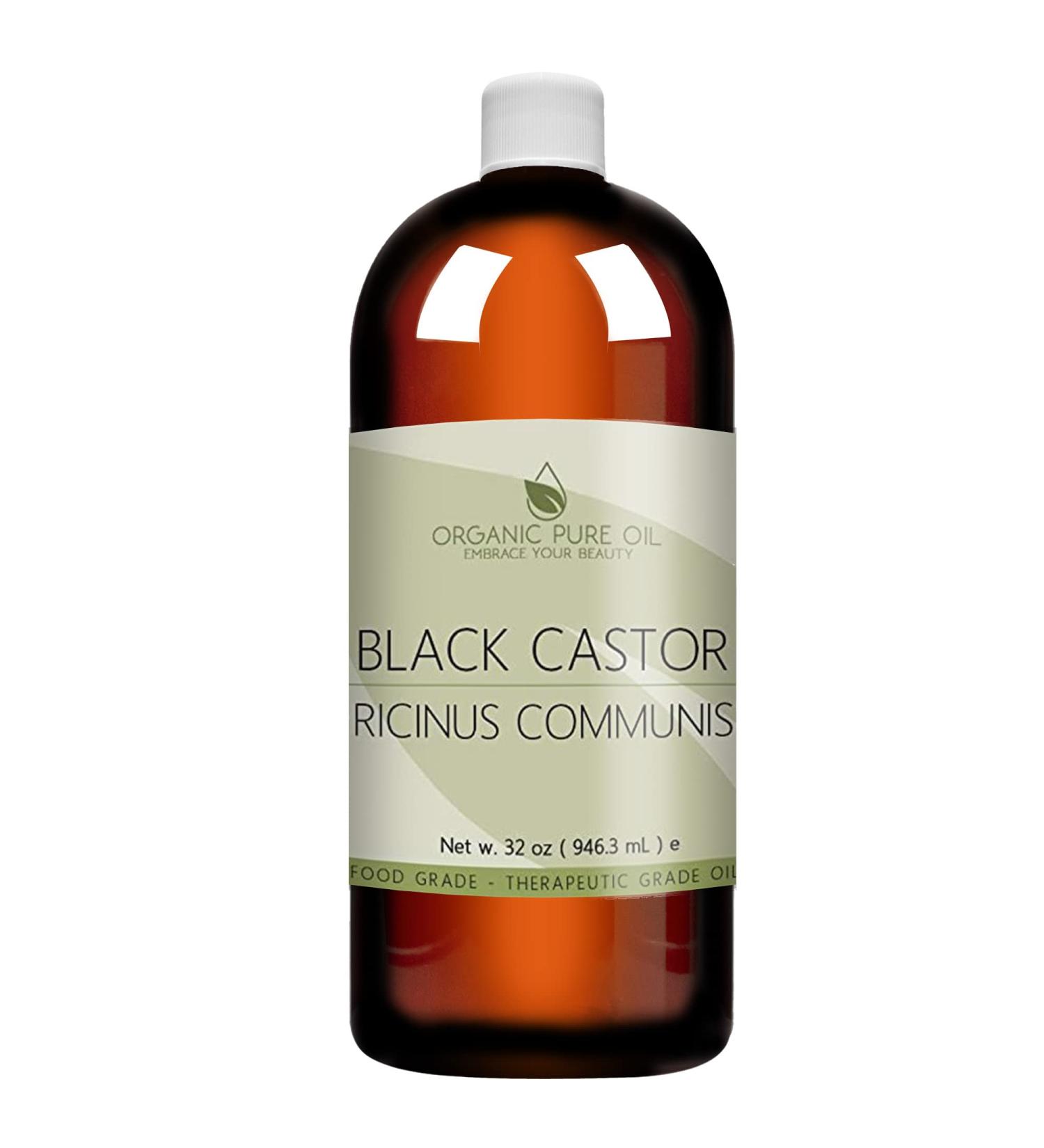 Jamaican Black Castor Oil 32 oz - 100% Pure Organic Cold Pressed, Chemical Free - Premium Grade for Hair, Body, Skin Care - Eyelash & Eyebrow Growth - Buy Online on GoSupps.com
