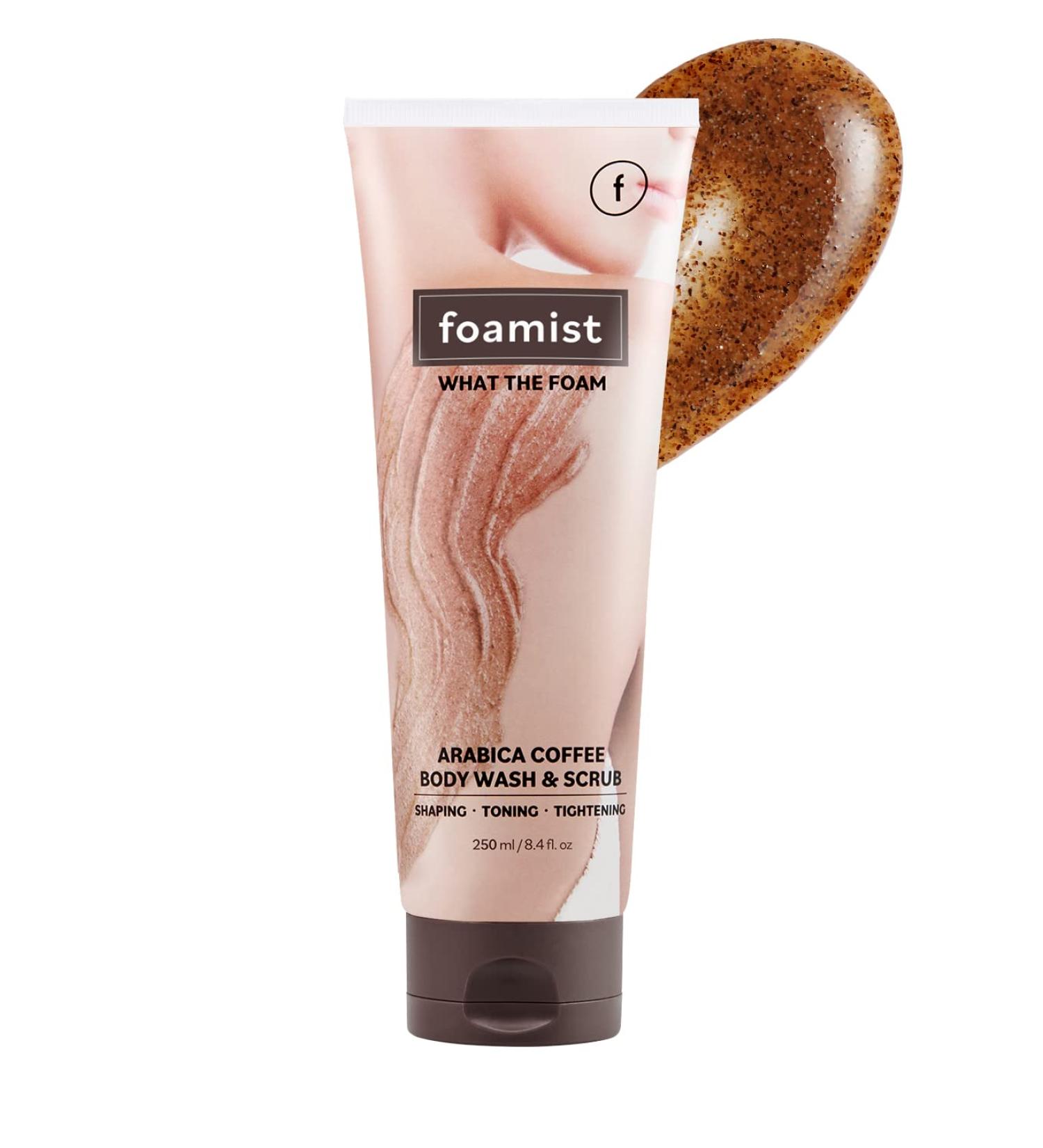FOAMIST Vegan Arabica Coffee Body Scrub for Cellulite & Dark Spots - Exfoliate, Tone & Hydrate - 8.4oz - Buy Online on GoSupps.com