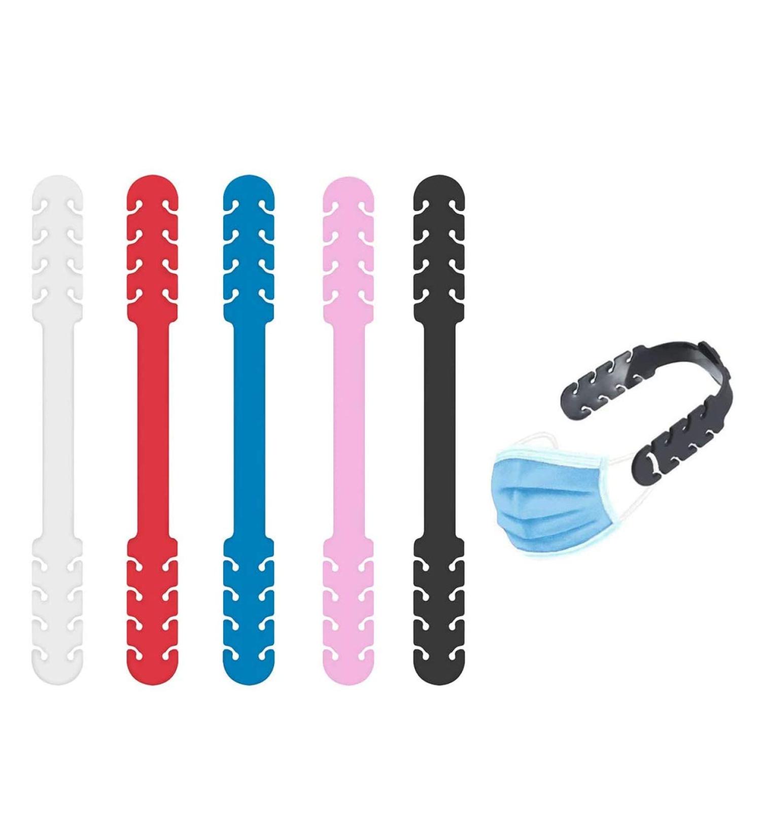 5PCS Mask Extender Adjustable Anti-Tightening Holder Band for Ear Protection - Silicone Earsaver (Multicolor) - Buy Online on GoSupps.com