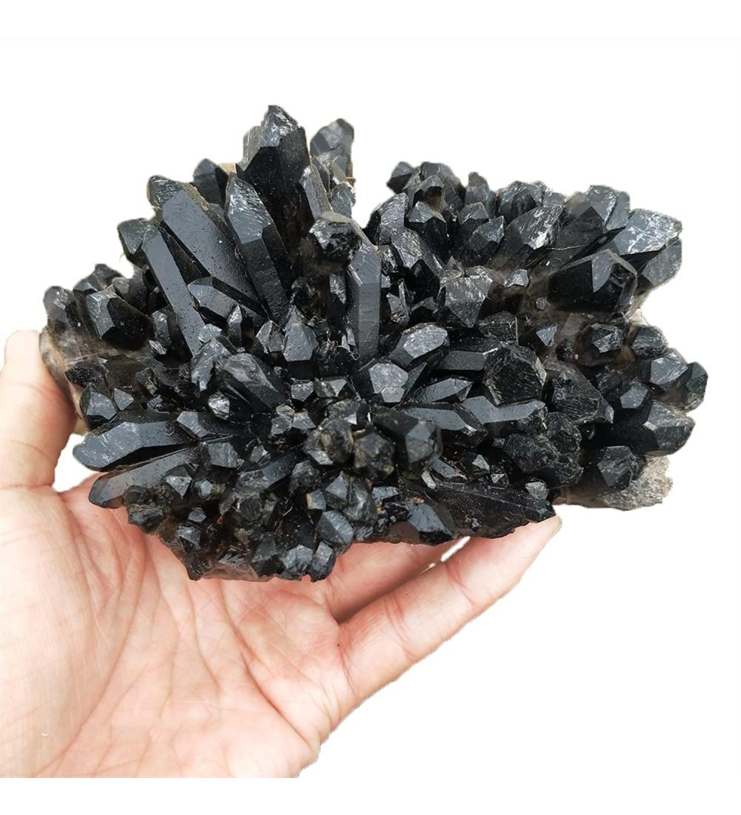 Gemstone Decoration Beautiful Black Quartz Cluster Specimen Natural Quartz Minerals StoneSpecimenMineral Stone (Size : 650-700g) HOMEZHOU - Buy Online on GoSupps.com