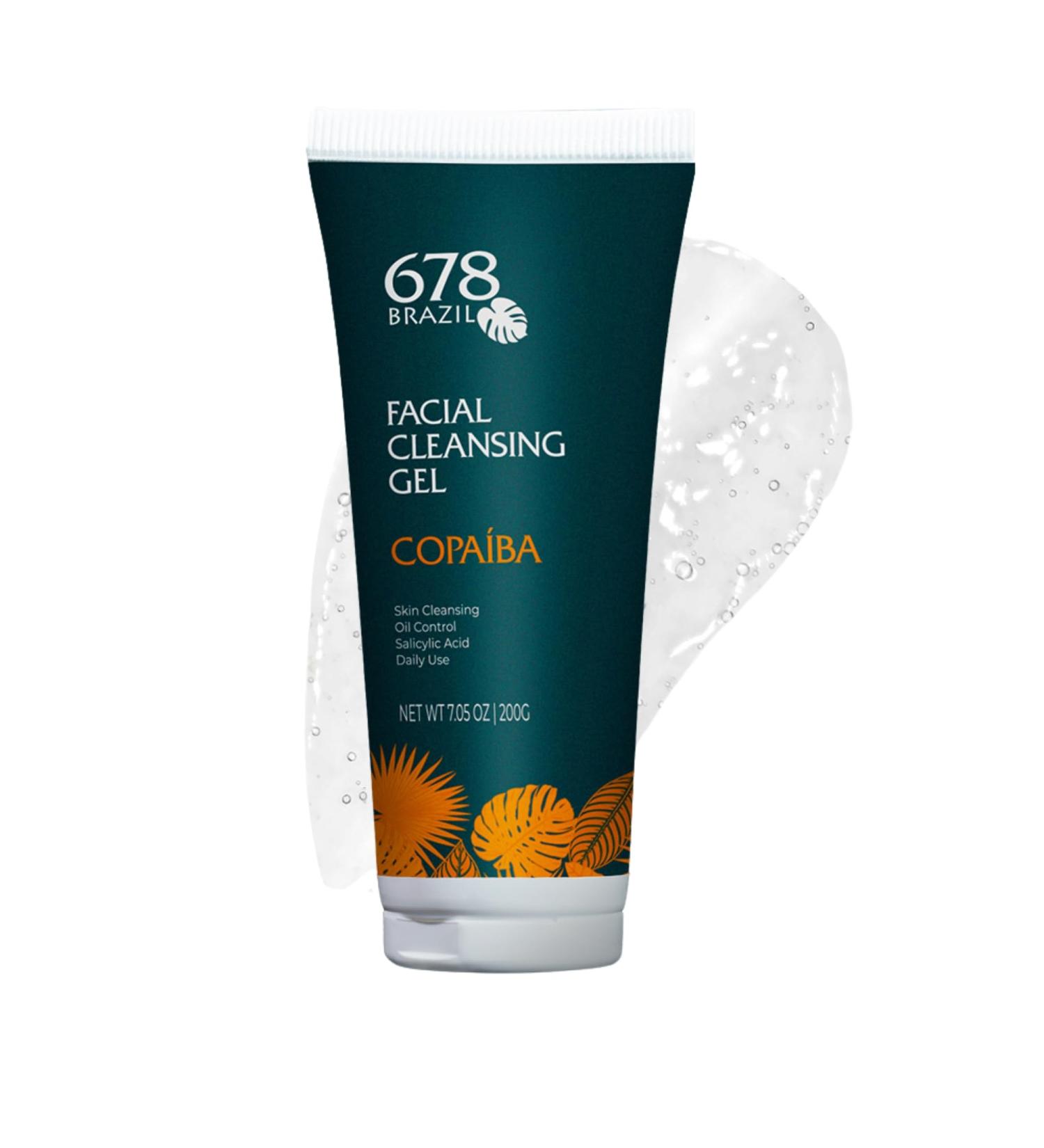 678Brazil Oil Control Facial Cleansing Gel - Deep Cleansing & Skin Soothing for Oily & Acne-Prone Complexion - Oil Balance with Copaiba Glycolic & Salicylic Acids - 200g / 7.05oz - Buy Online on GoSupps.com