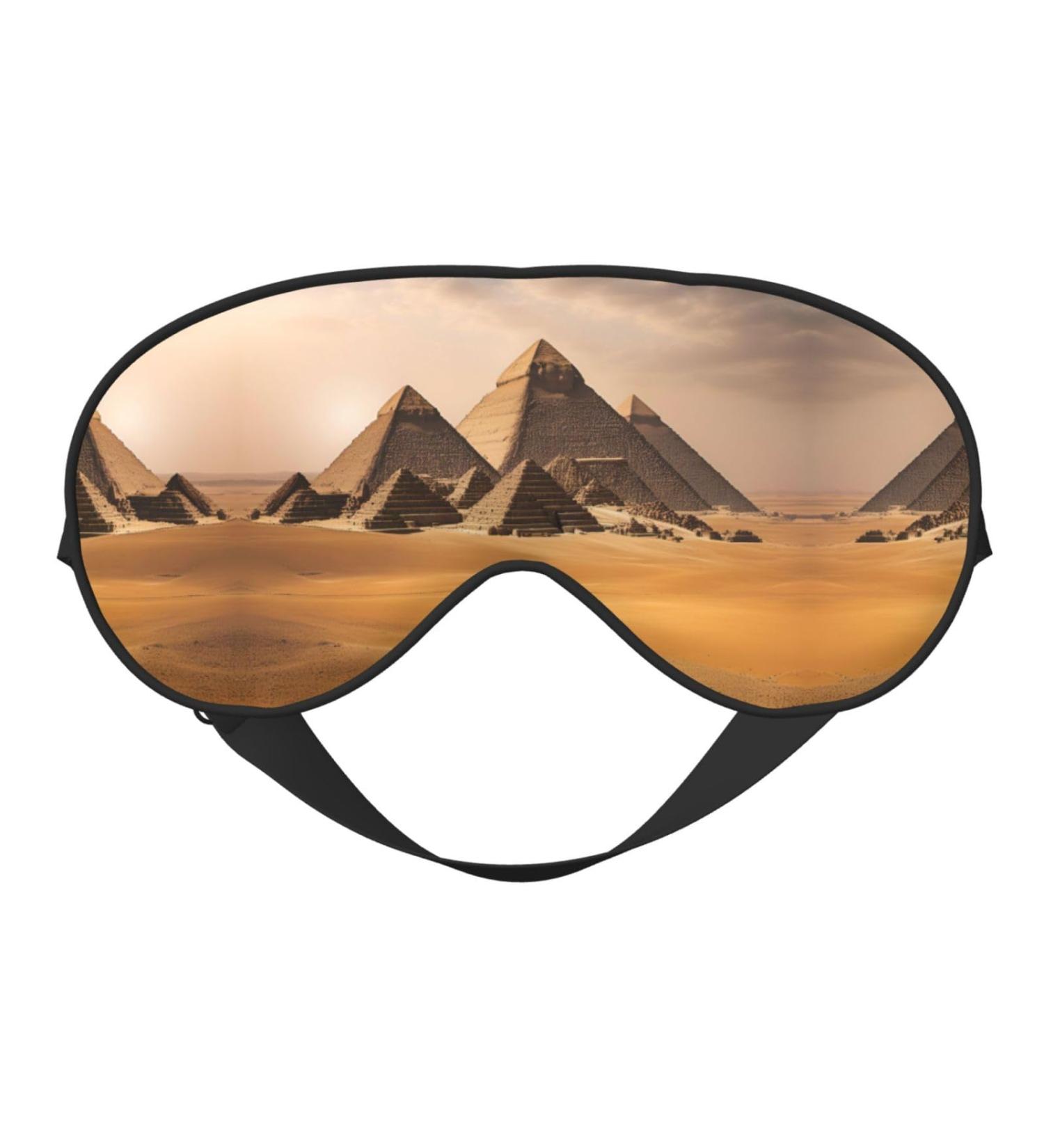 Buy Pyramids of Egypt Print Ultra-Soft Eye Mask | Light-Blocking for Comfort & Restful Sleep - International Shipping - Buy Online on GoSupps.com