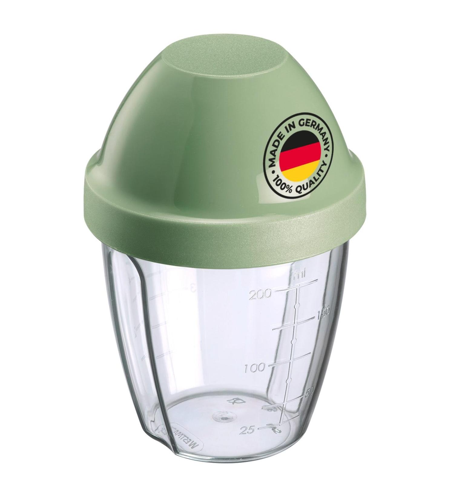 Westmark Gobelet M langeur/Shaker avec Disque de M lange Amovible Capacit : 0 25 L Hauteur : 12 8 cm Plastique sans BPA Mix-Ei Couleur : Clair/Vert 3089227M 0 25 L Vert-menthe - Buy Online on GoSupps.com