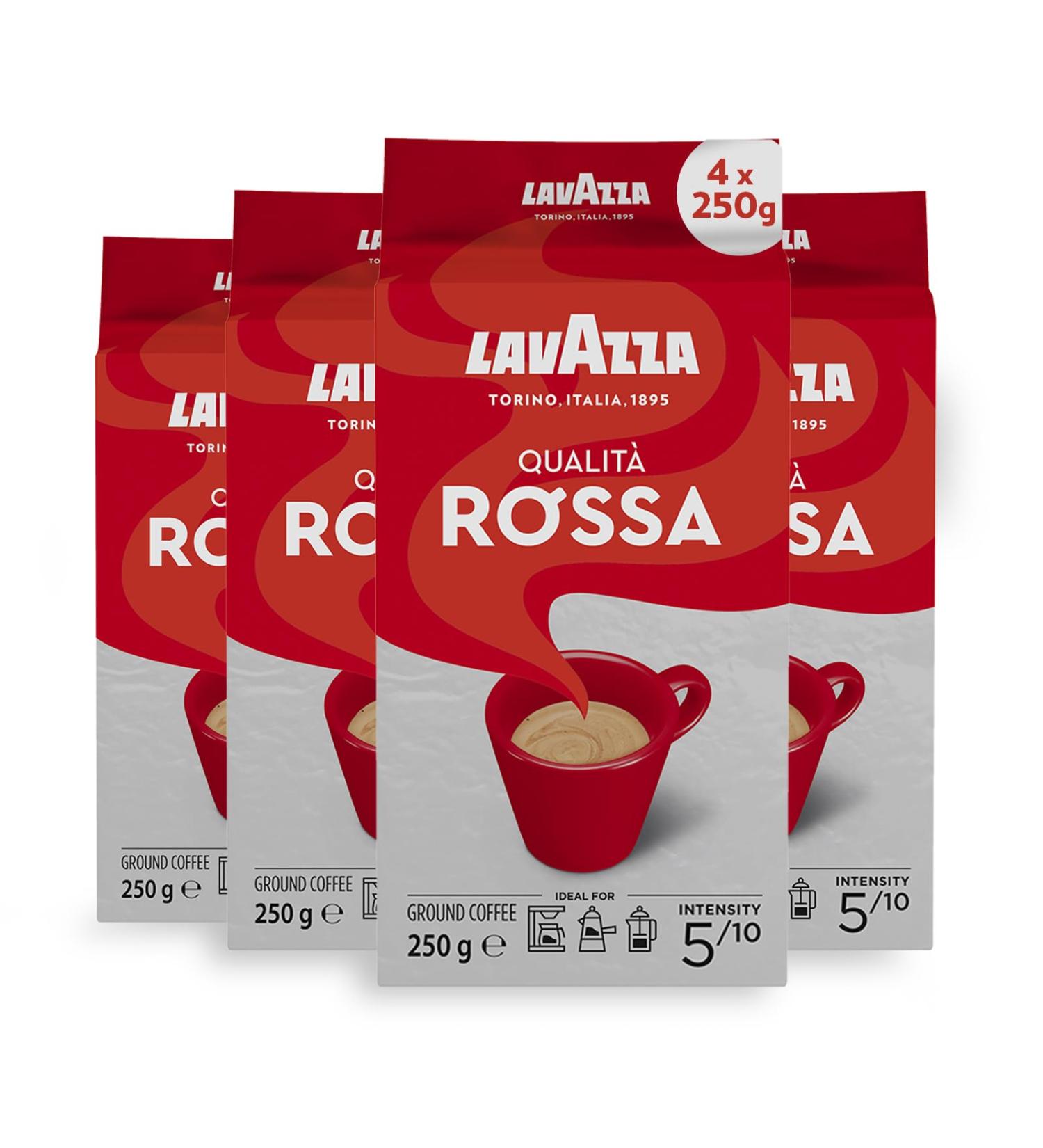 Lavazza Qualit Rossa Lot of 4 coffees moulus medium roasting 250 g chacun - Buy Online on GoSupps.com