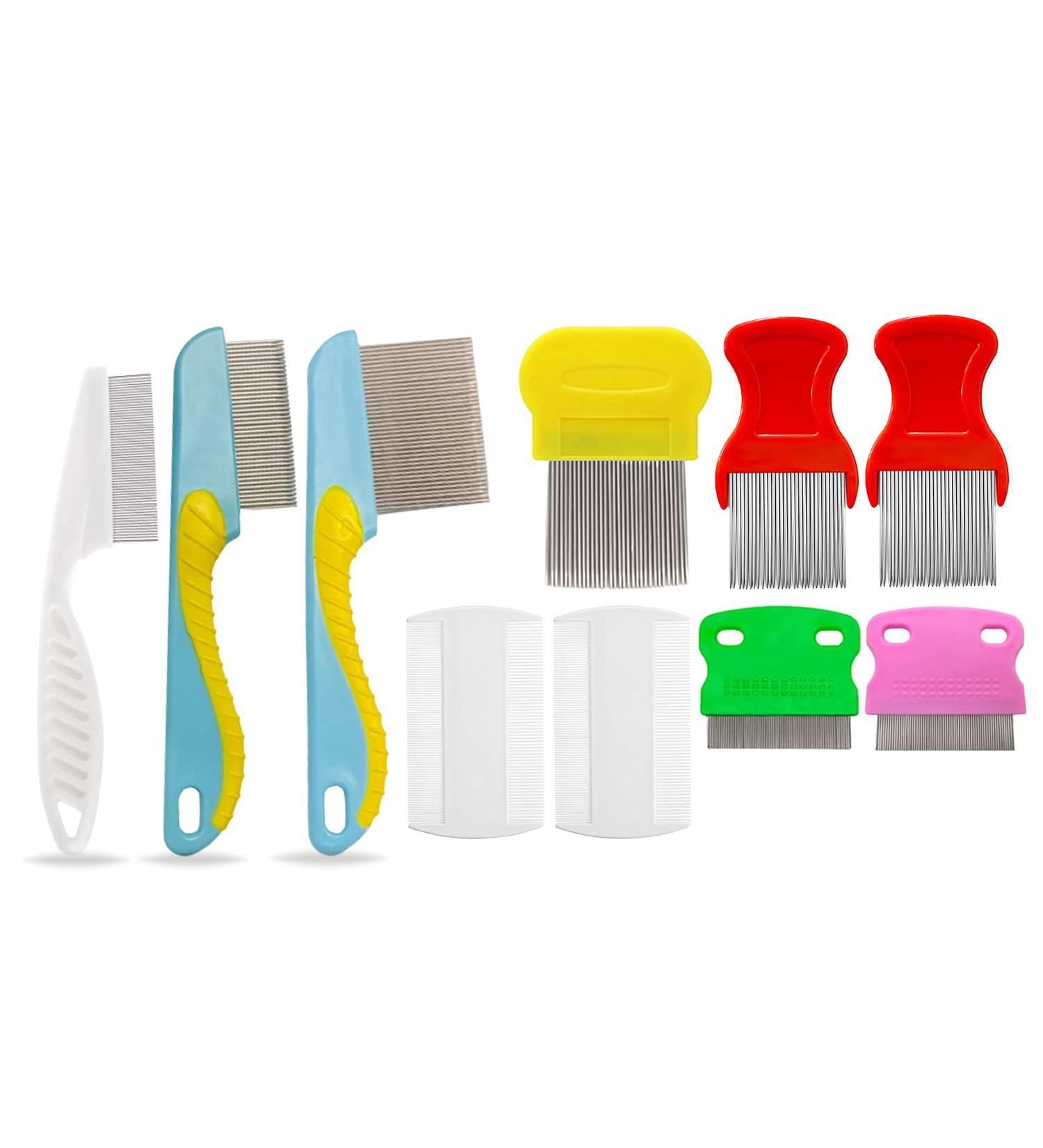 Stainless Steel Head Nit Comb - 10x Pack for Pets, Kids & Adults | Effective Lice & Nits Removal - Buy Online on GoSupps.com