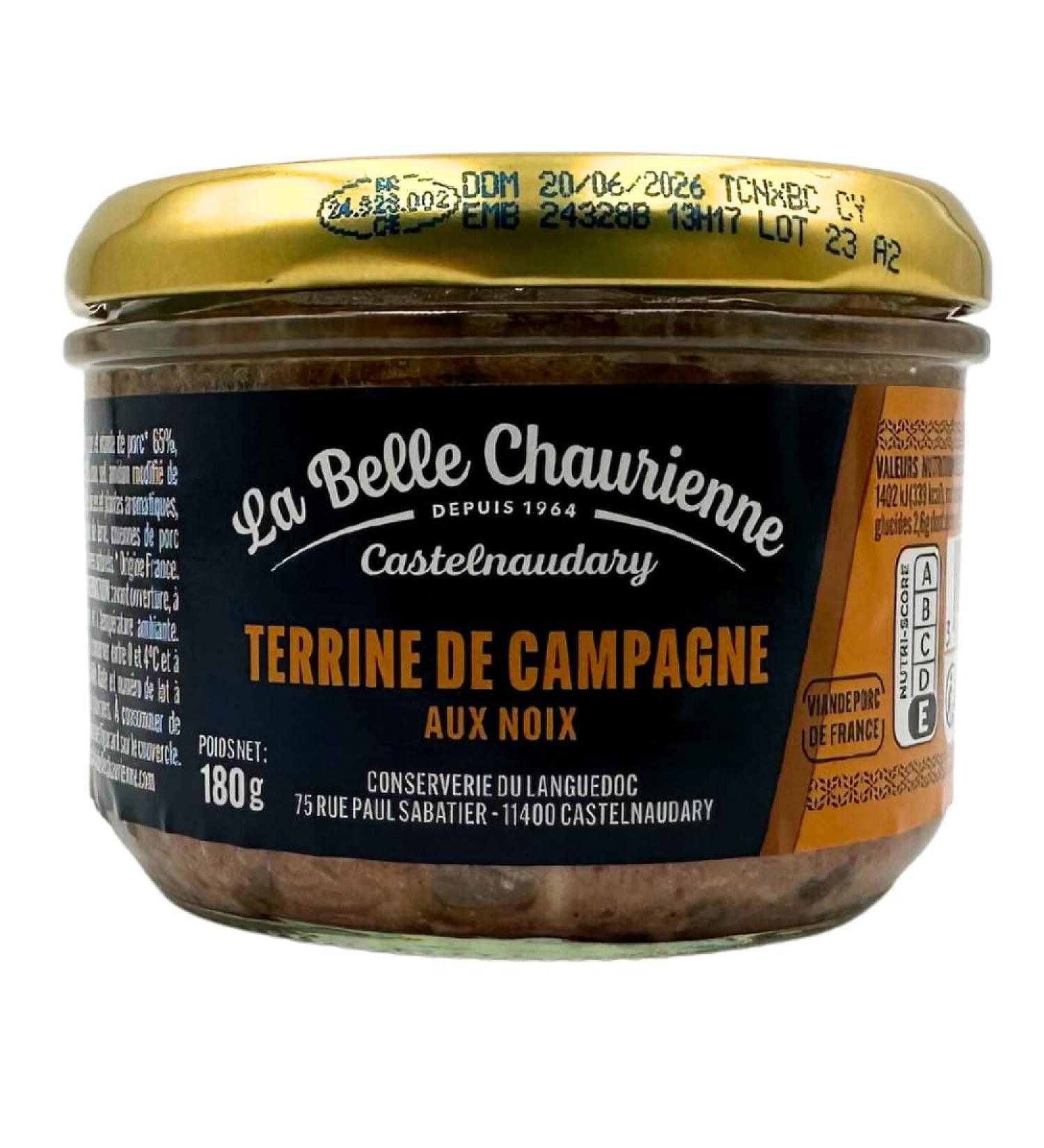 La Belle Chaurienne Farmhouse Terrine with Walnuts 180g - Buy Online on GoSupps.com