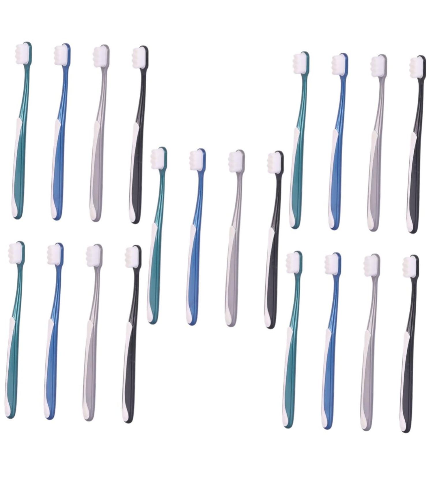 Gatuida 20 Pcs Soft Toothbrush Set for Adults | Travel & Sensitive Care | Recyclable | 5 Colors - Buy Online on GoSupps.com