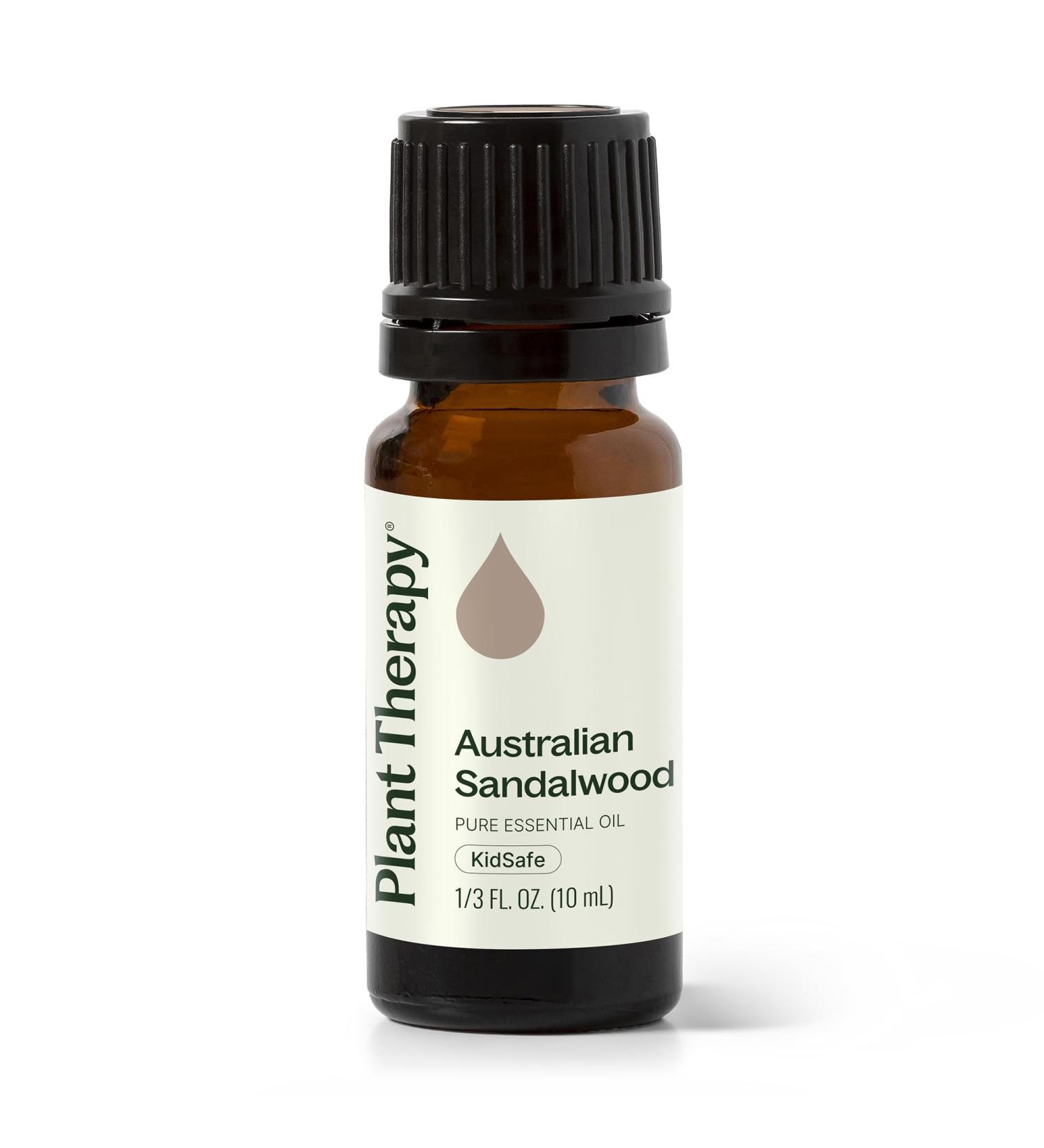 Plant Therapy Australian Sandalwood Essential Oil 10 mL (1/3 oz) 100% Pure Undiluted Natural Aromatherapy for Diffusion and Body Care - Buy Online on GoSupps.com