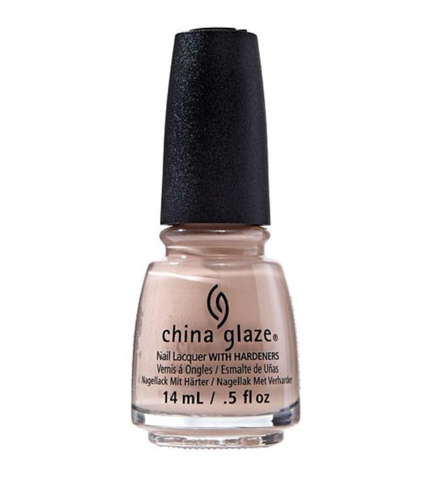 China Glaze Nail Lacquer with Hardeners 14 ml Pixilated Barely Beige Cr me