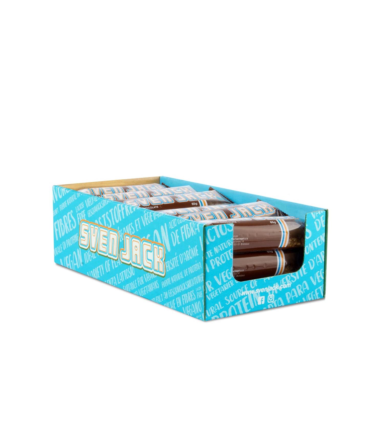 Sven Jack Double Chocolate Energy Cake - Oatmeal Bar with Melting Chocolate | 18x65g (1.17kg) - International Shipping Available - Buy Online on GoSupps.com