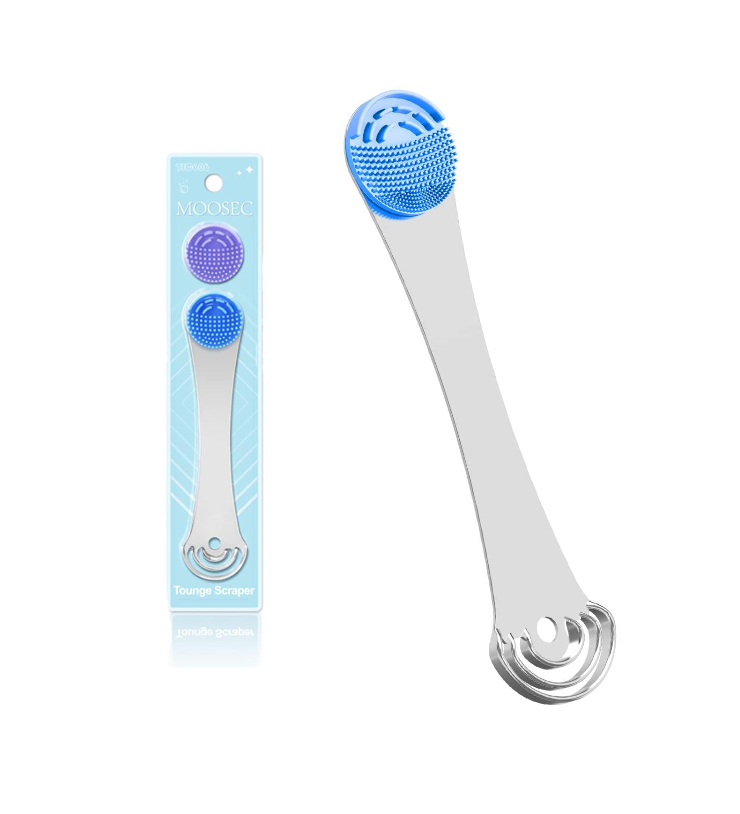 Buy Tongue Cleaner | Silicone Tongue Scraper & Brush for Adults & Kids | Eliminates Bad Breath | Recyclable - Fast International Shipping - Buy Online on GoSupps.com