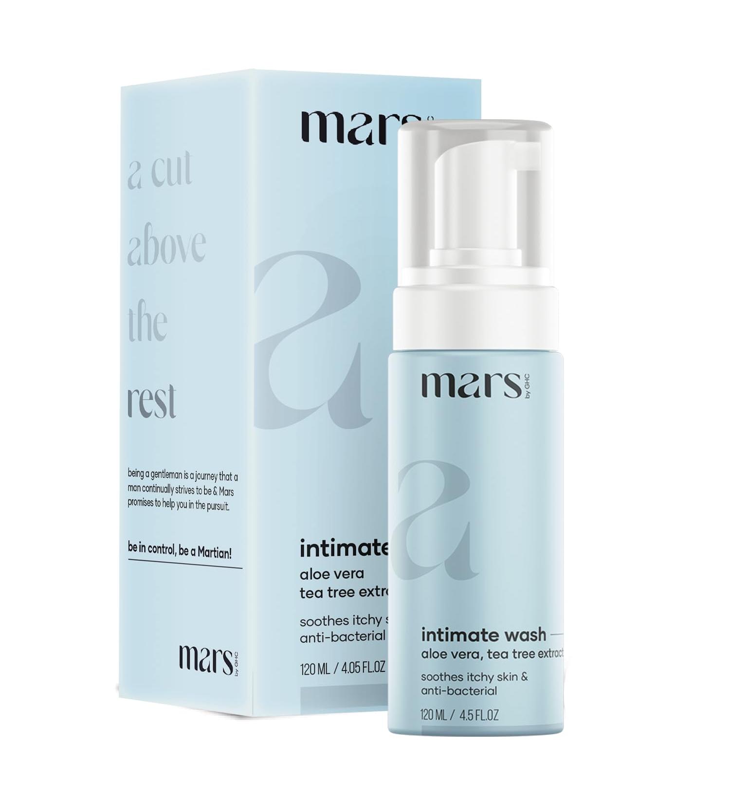 Mars by GHC Natural Intimate Wash for Men - 120ml | Gentle Cleanser for Hygiene & Freshness | Buy Internationally - Buy Online on GoSupps.com