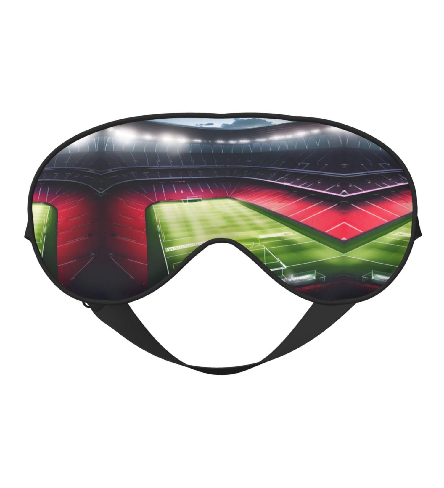 Stadium Football Eye Mask - Comfortable Sleep Aid with Adjustable Strap for Travel & Meditation - Full Coverage Blindfold - Buy Online on GoSupps.com