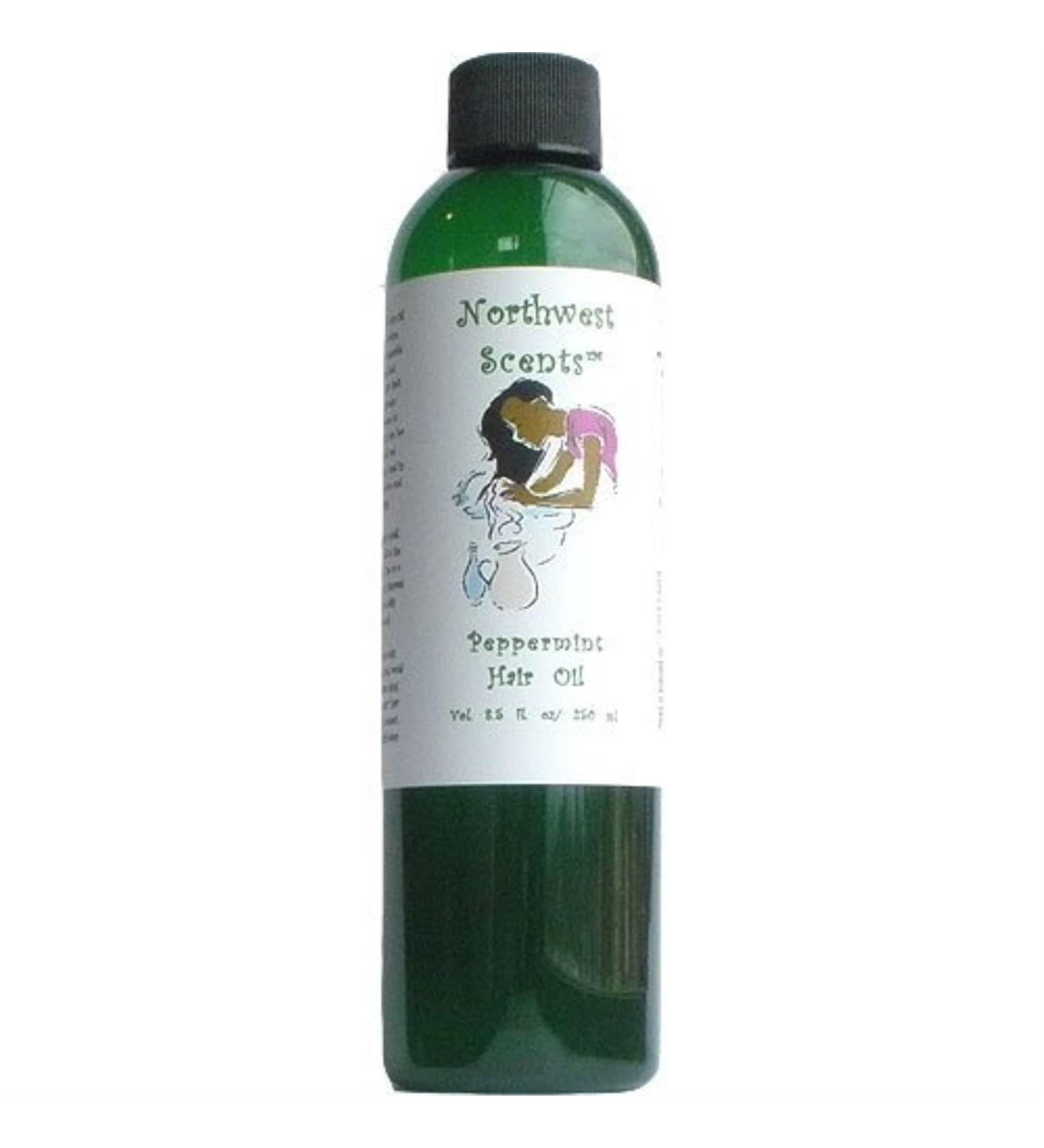 Peppermint Hair Oil for Black African American Afro Caribbean Dry Coarse and Highly Textured Hair - 8.5 oz Bottle