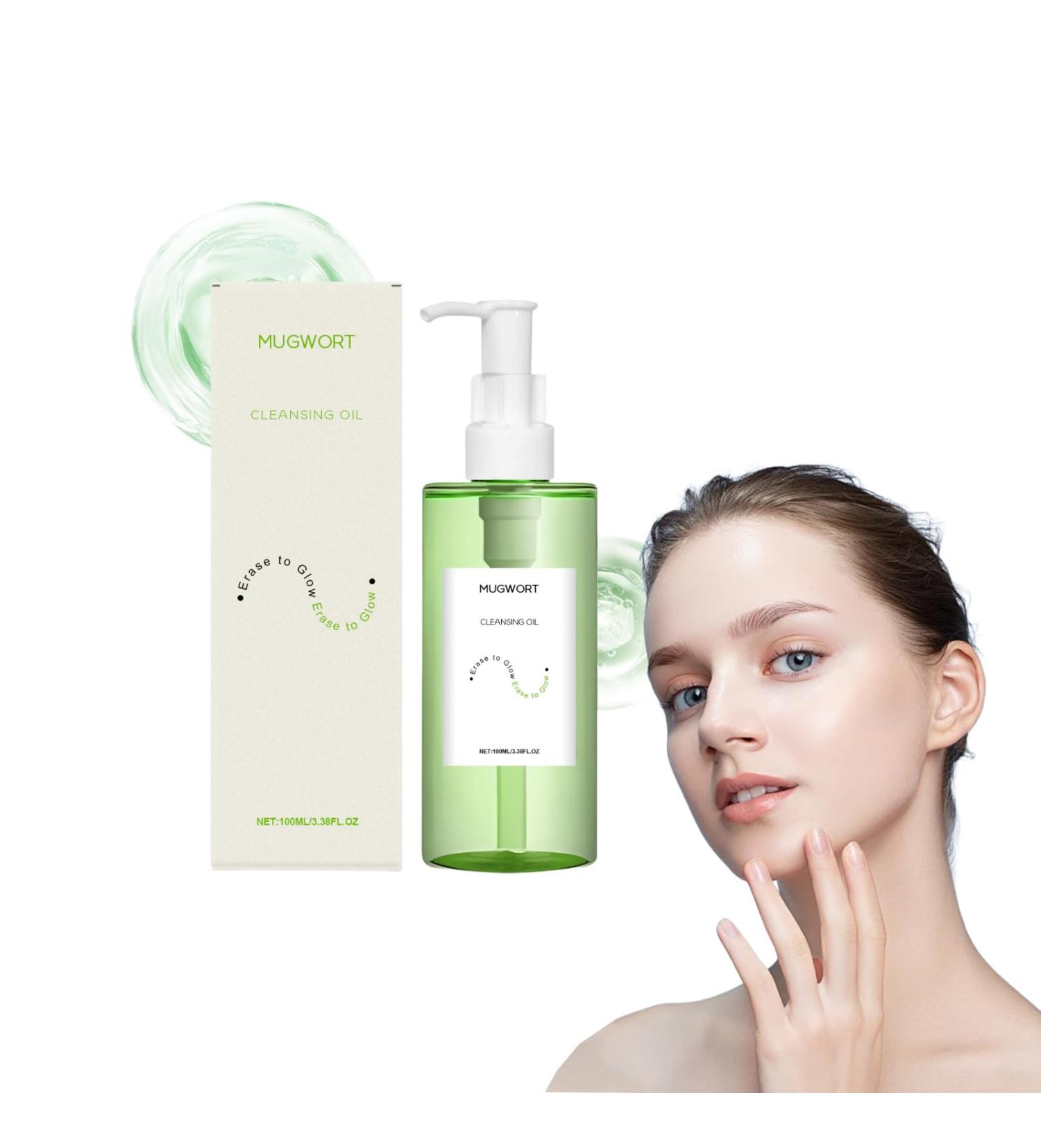 Huile nettoyante l'armoise - Huile nettoyante en profondeur et d maquillant pour tous types de peau - Nettoyant visage base d'huile avec contr le des pores et technologie z ro film (1 bouteille) - Buy Online on GoSupps.com