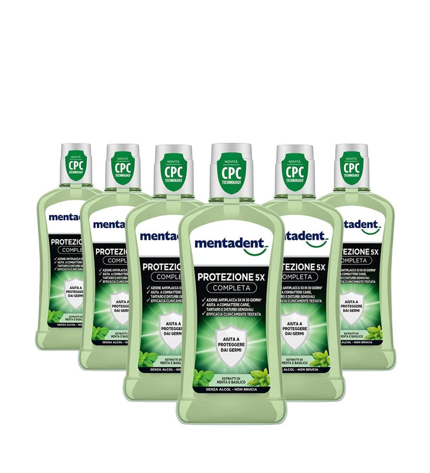 Buy Mentadent Mouthwash 5x Complete Protection with CPC - 6 x 400 ml | International Shipping Available - Buy Online on GoSupps.com