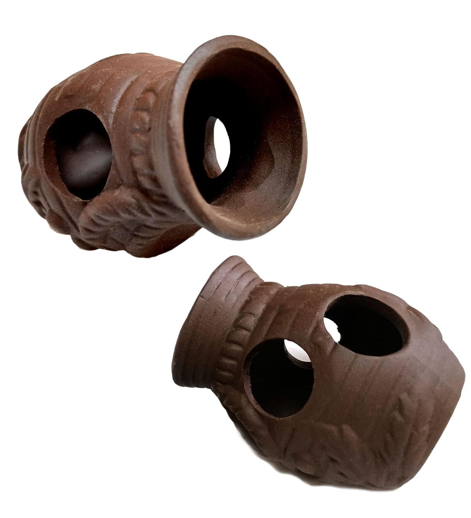 Orgmemory Ceramic Fish Tank Cave Decorations - 2 Pieces | Aquarium Accessories for Aquatic Animals - Buy Online on GoSupps.com