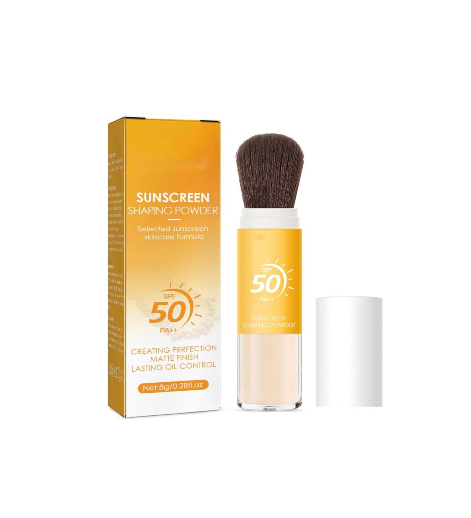 Sun Protection Setting Powder Sun Protection Powder Matte Finish Powder Loose Powder Makeup Foundation Finishing Powder High Definition Gloss Control Powder (1PCS) - Buy Online on GoSupps.com