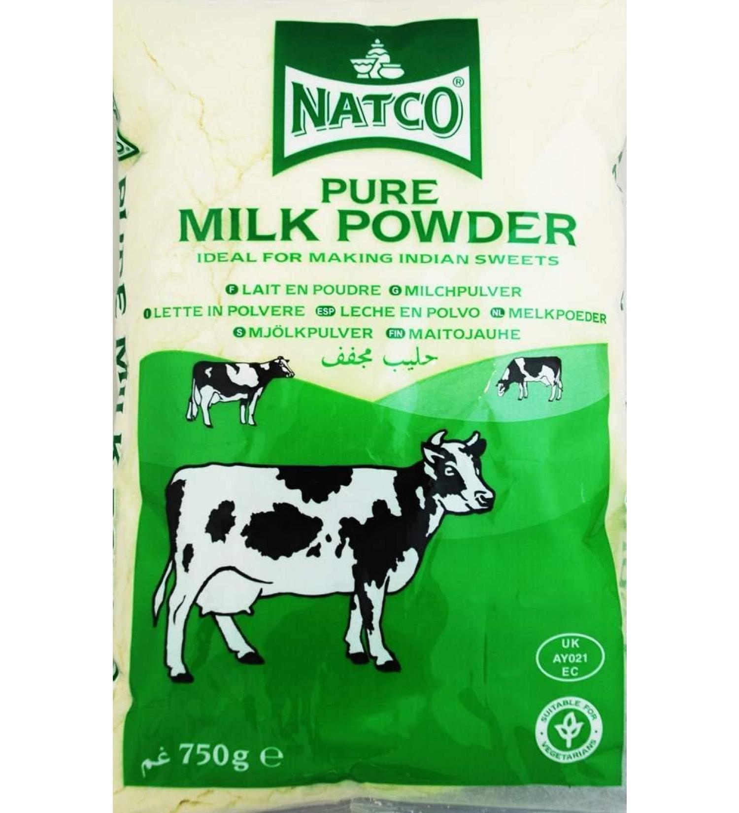 Natco 100% Pure Natural Milk Powder - Made from Sweet Dairy Whey Non-Fat Dry Milk Solids for Cereak/Tea/Coffee - 750g Bag - Buy Online on GoSupps.com