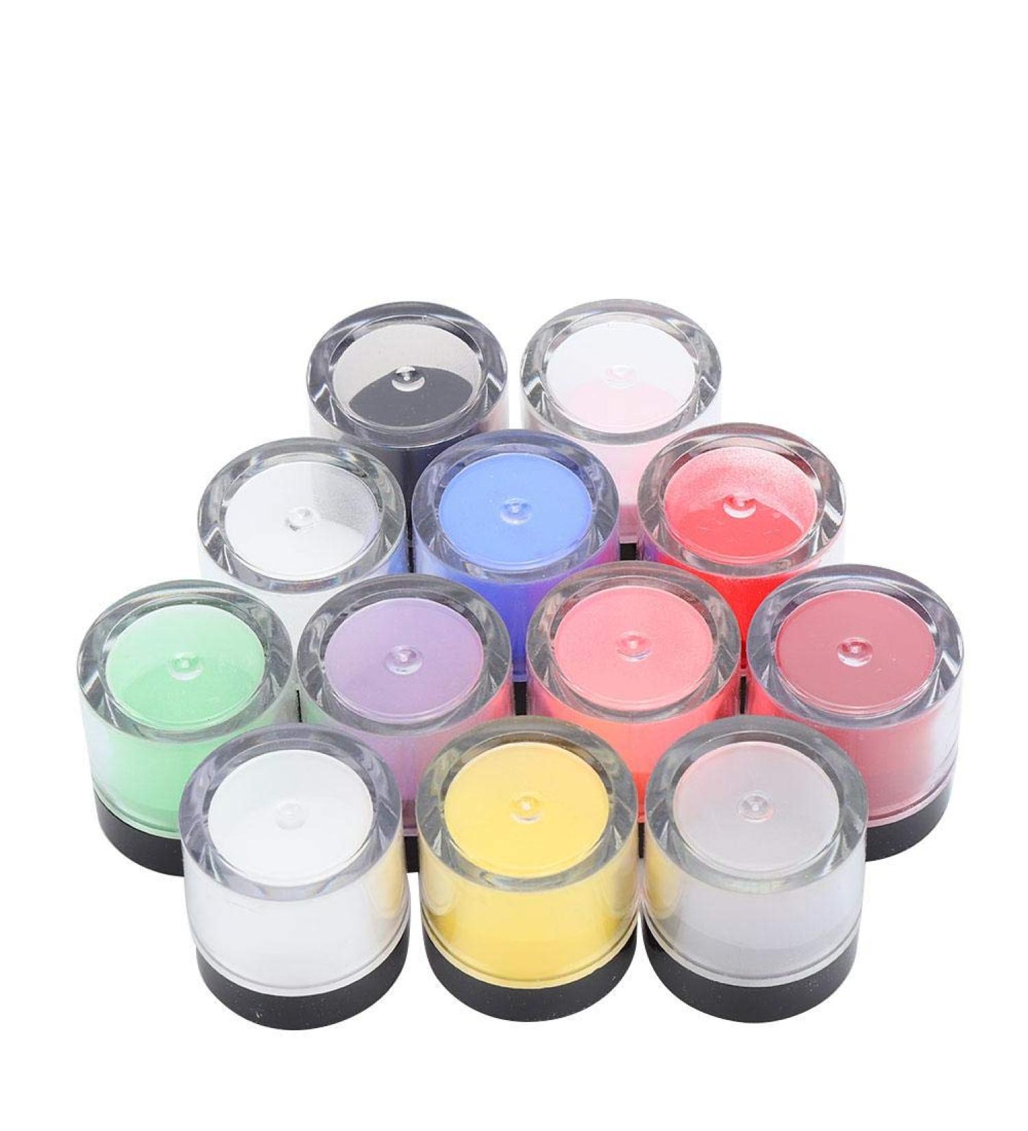 12 Colors Acrylic Powder Set - Crystal Nail Art Decoration for Studios & Home | Builder Manicure Accessories - Buy Online on GoSupps.com