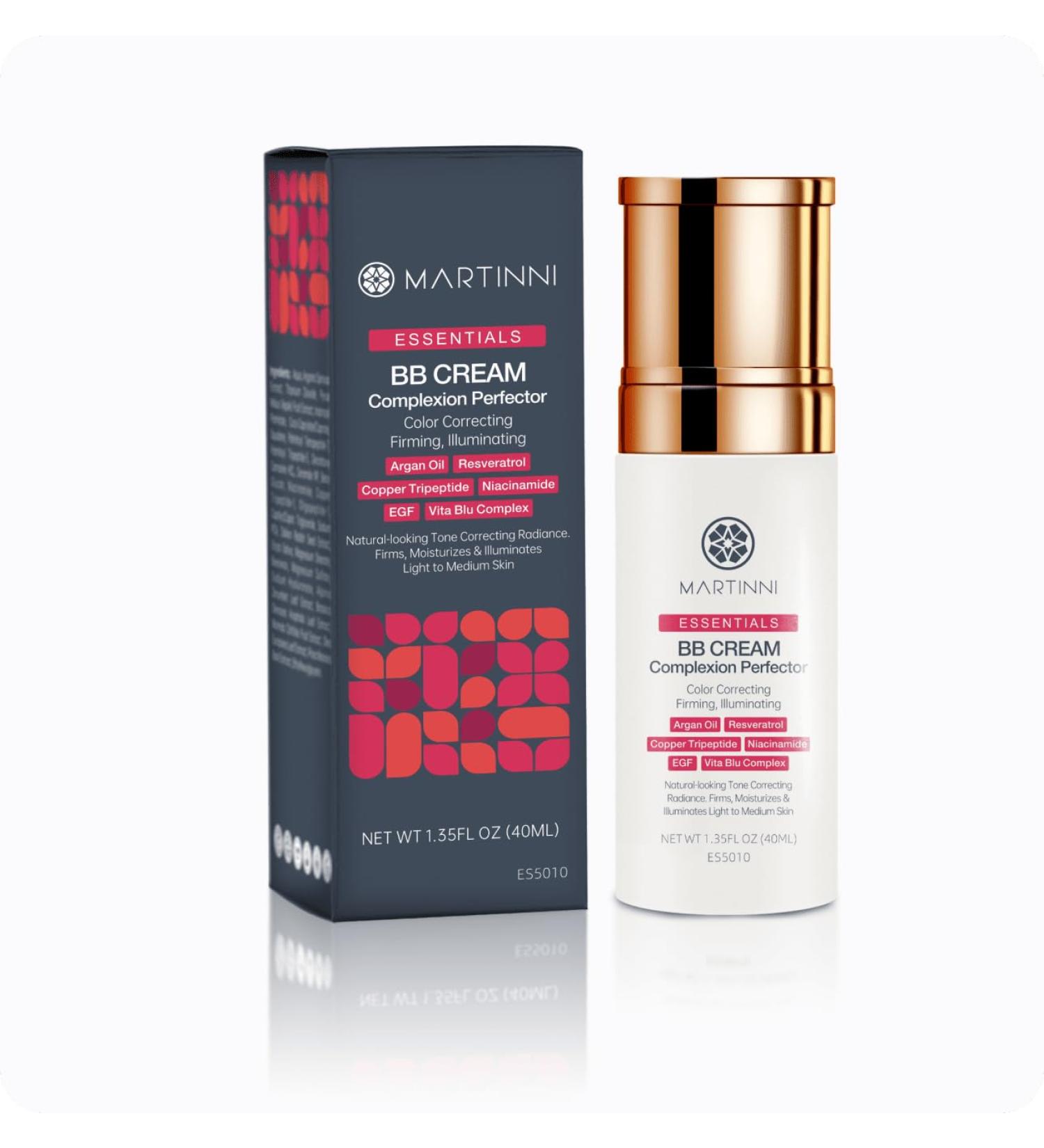 Martinni Lightweight BB Cream Complexion Perfector 1.35 fl oz Anti-Aging Tinted Moisturizer for Face Reduces Fine Lines & Wrinkles Radiant Natural Glow - Buy Online on GoSupps.com