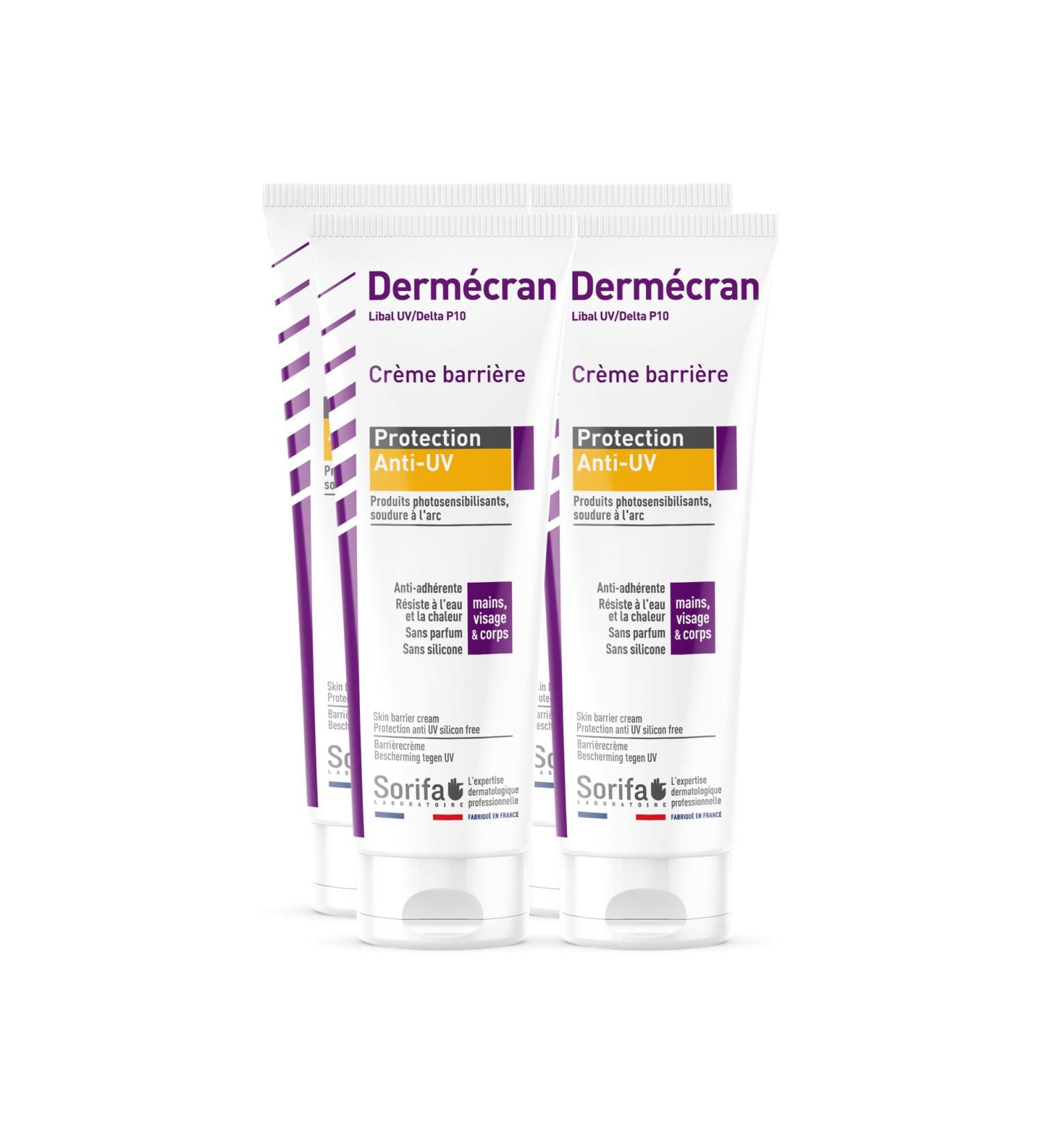SORIFA - Pack of 4 - Derm cran - Barrier cream - ANTI-UV protection - Welding - Photosensitizing products - Hands face and body - High tolerance - 125 ml tube. - Buy Online on GoSupps.com