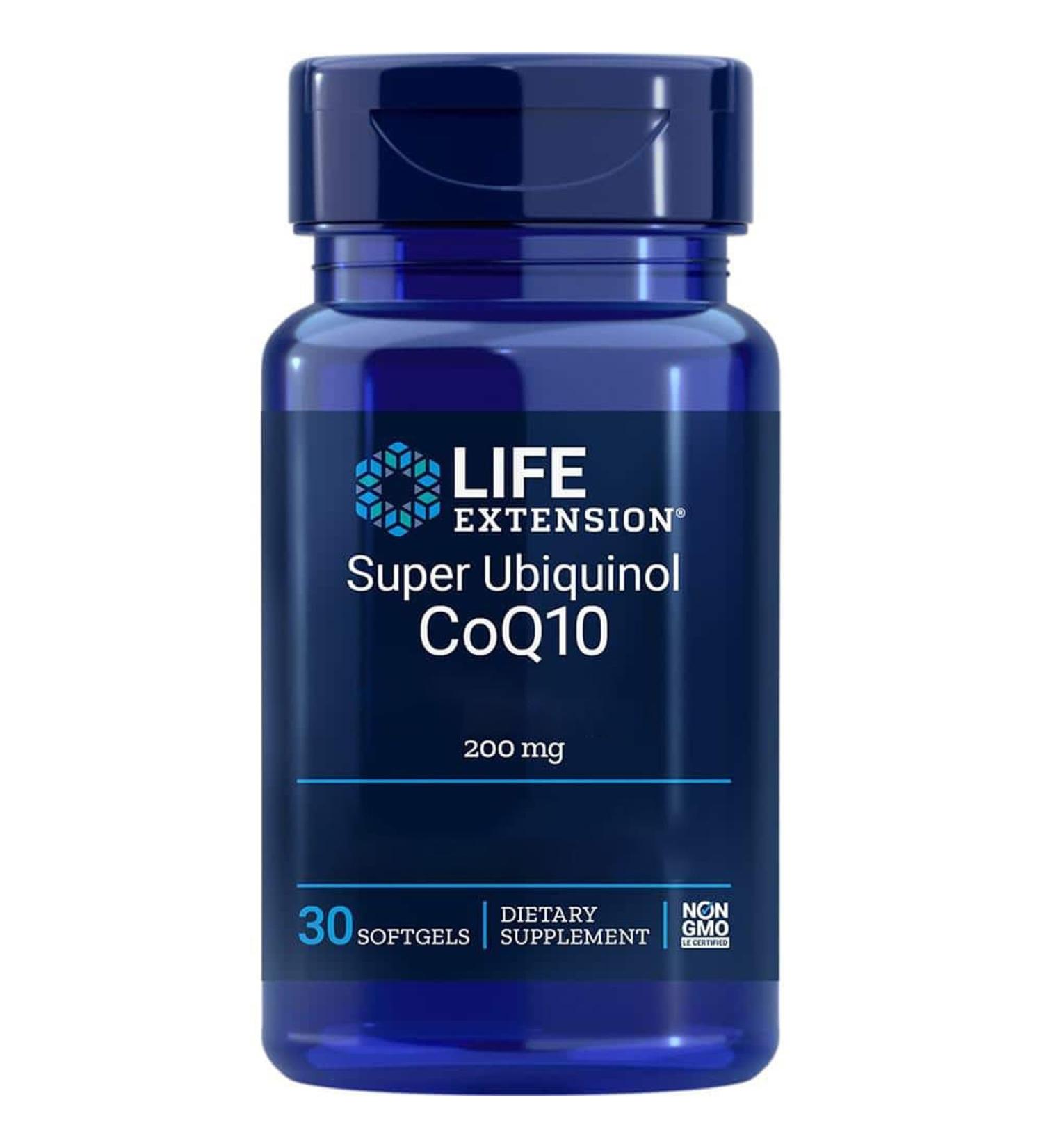 Life Extension Super Ubiquinol 200mg with Shilajit - Kaneka-Q10 30 Softgels Gluten Free Non-GMO Laboratory Tested - Boost Energy & Heart Health - Buy Online on GoSupps.com