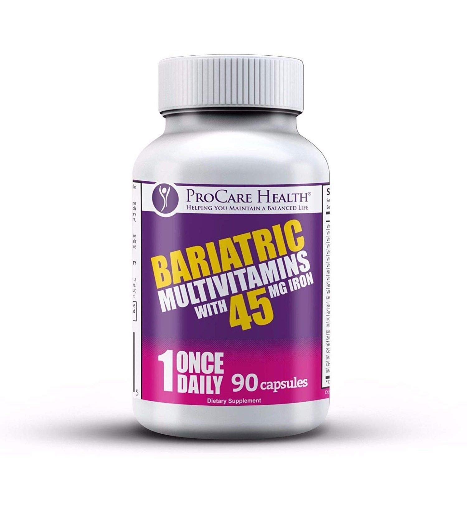 ProCare Health Bariatric Multivitamin Capsule with 45mg Iron - 90ct Bottle - Buy Online on GoSupps.com