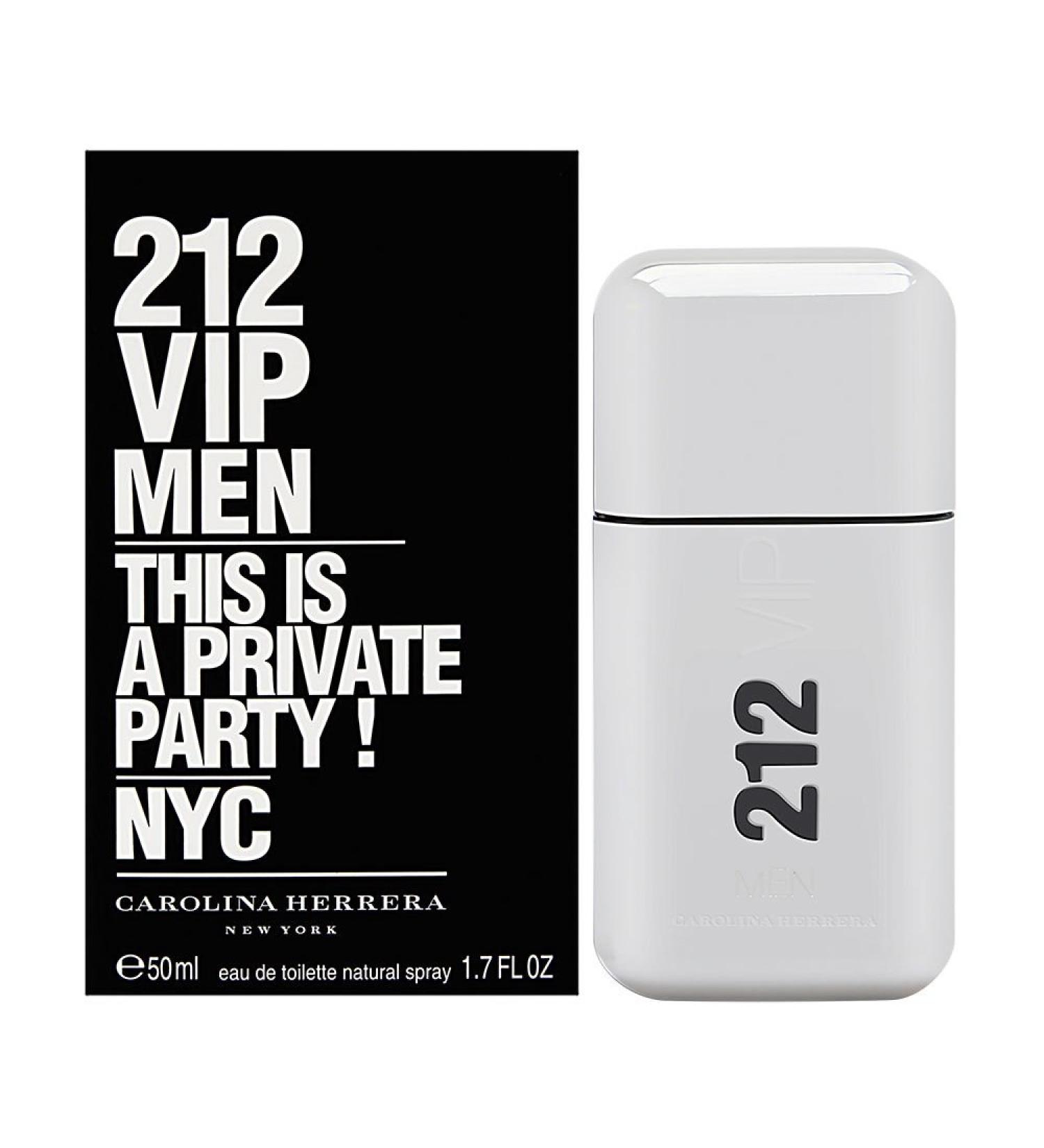 Carolina Herrera 212 Vip Men Fragrance For Men - Notes Of Caviar Lime Ginger And Tonka Bean - Intimate And Magnetic Scent - Blend Of Fresh And Woody - Perfect For Night Use - Edt Spray - 1.7 Oz 1.69 Fl Oz (Pack of 1)
