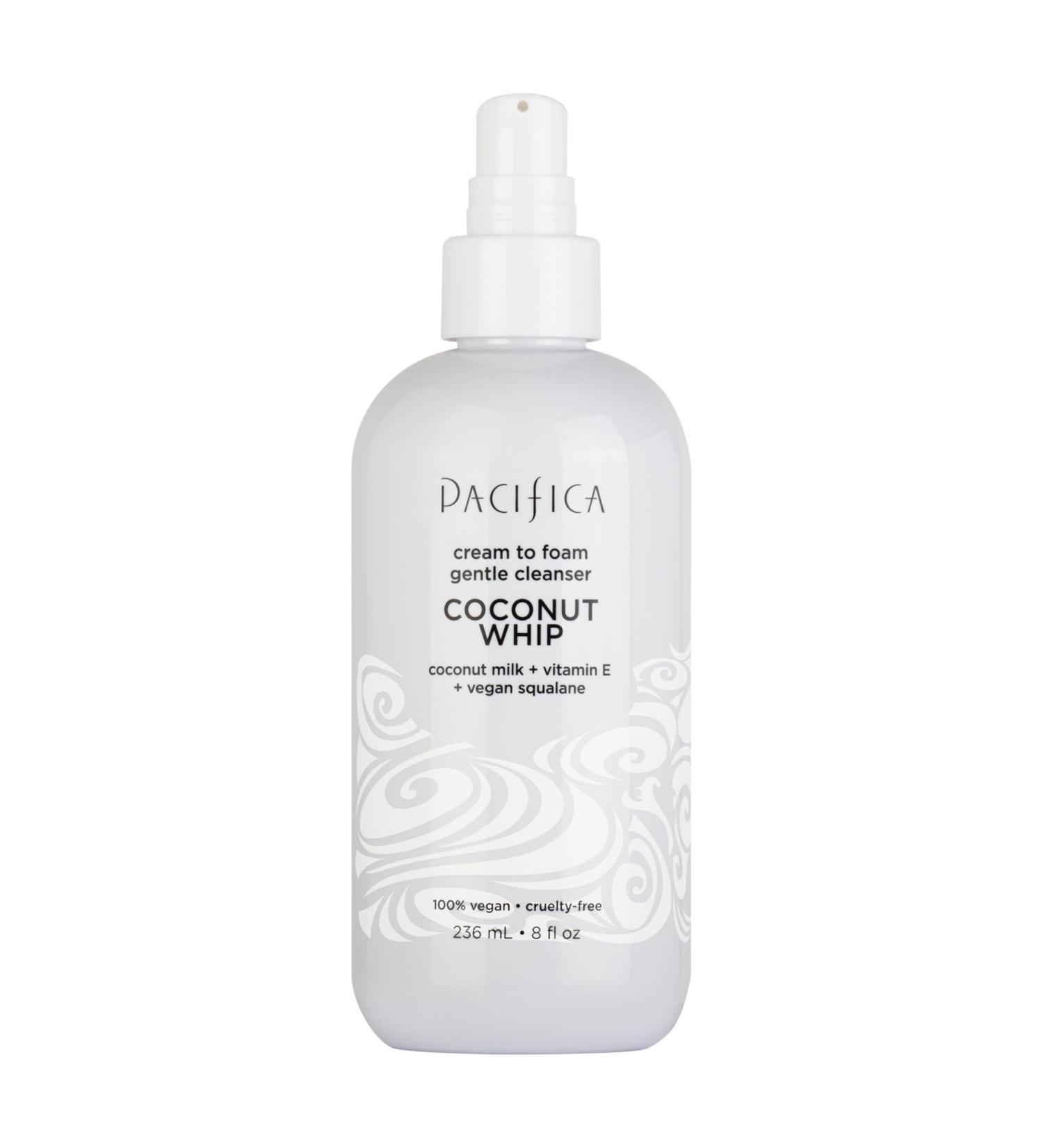 Pacifica Beauty Coconut Whip Cream to Foam Cleanser - Vegan Facial Cleanser with Vitamin E & Squalane - Hydrating & Purifying Skincare 8 fl oz - Buy Online on GoSupps.com