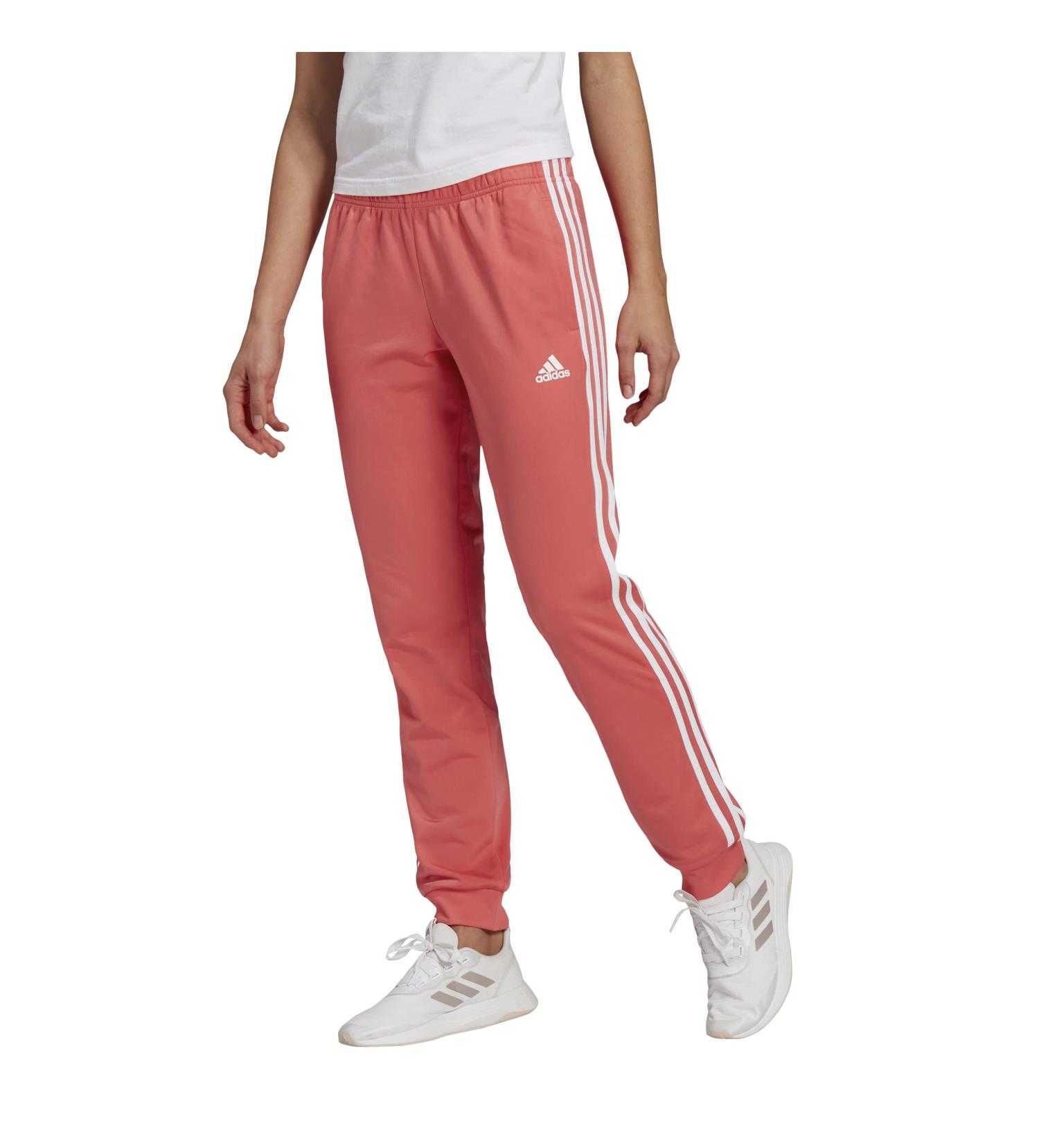 adidas Women's Essentials Fleece Tapered Pants - Medium Semi Turbo/White - Buy Online on GoSupps.com