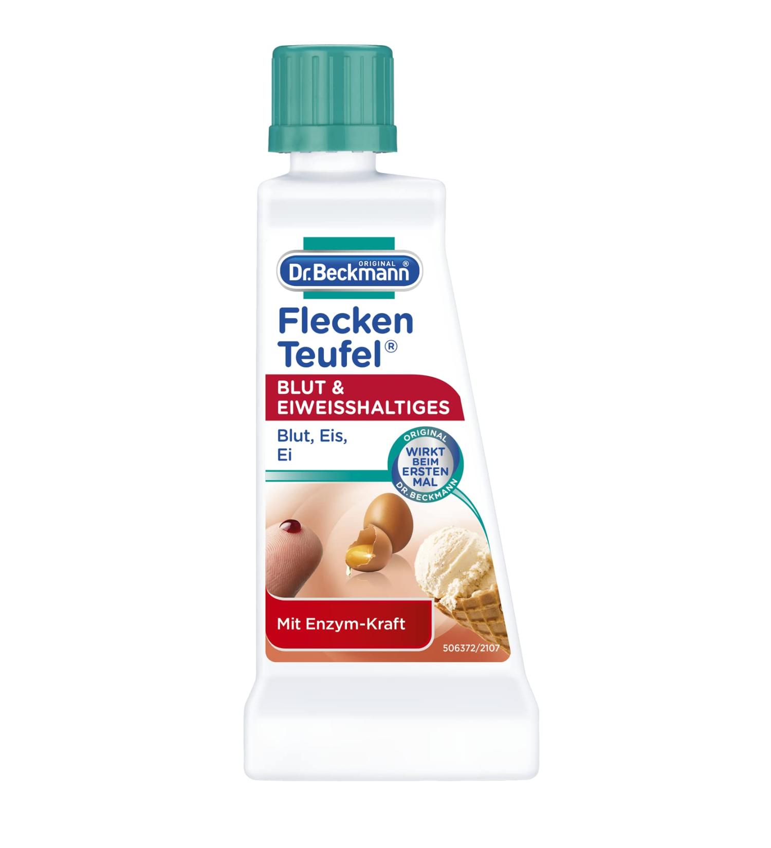 Dr. Beckmann Stainfish - Blood & Protein Spot Remover 50ml | Effective Against Blood Ice & Sperm Stains | International Shipping Available - Buy Online on GoSupps.com