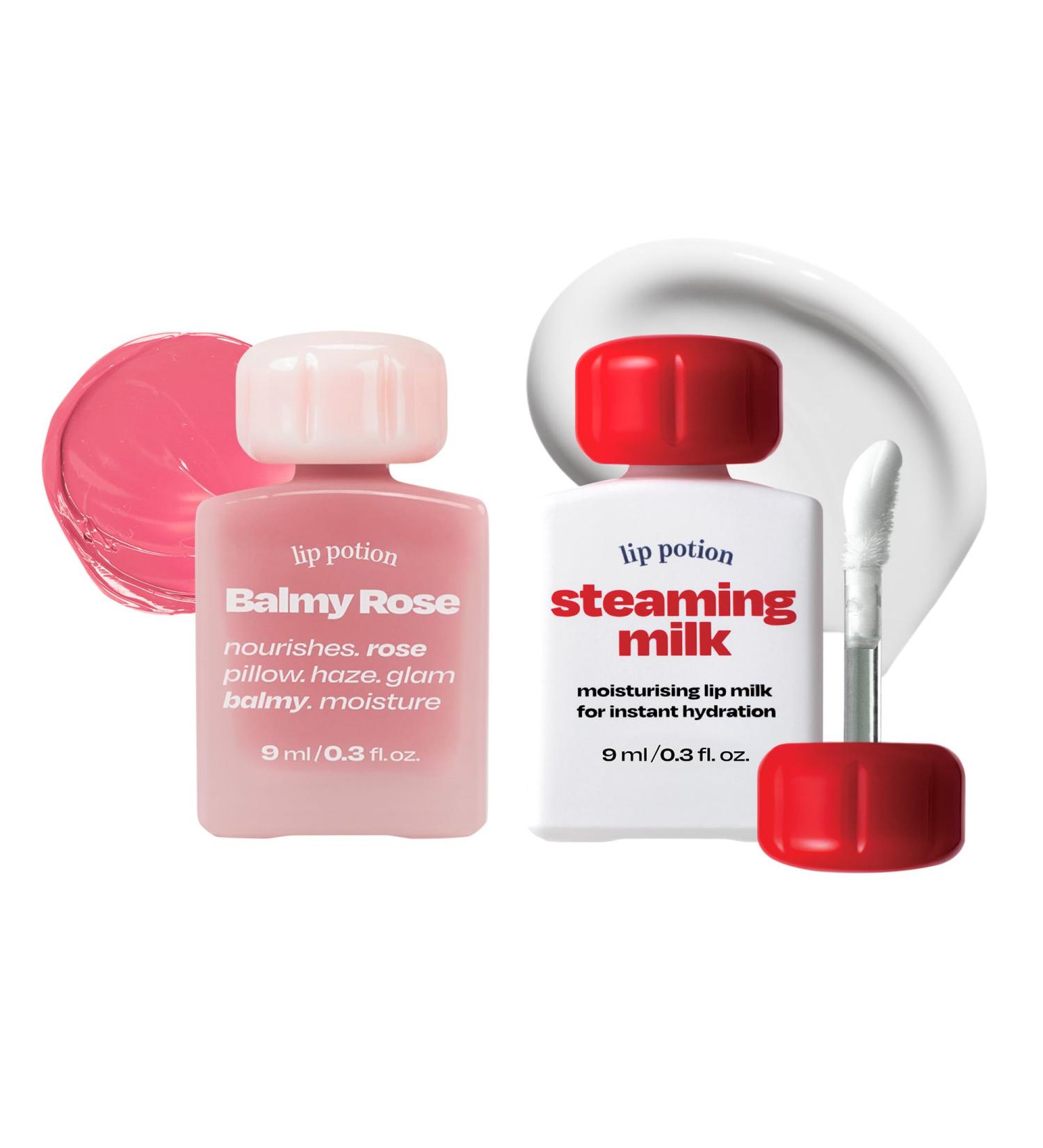 alternativestereo Lip Potion Balmy Rose No.2 Blush Pink + Steaming Milk | Soft Glow Tint & Primer Set - Buy Online on GoSupps.com