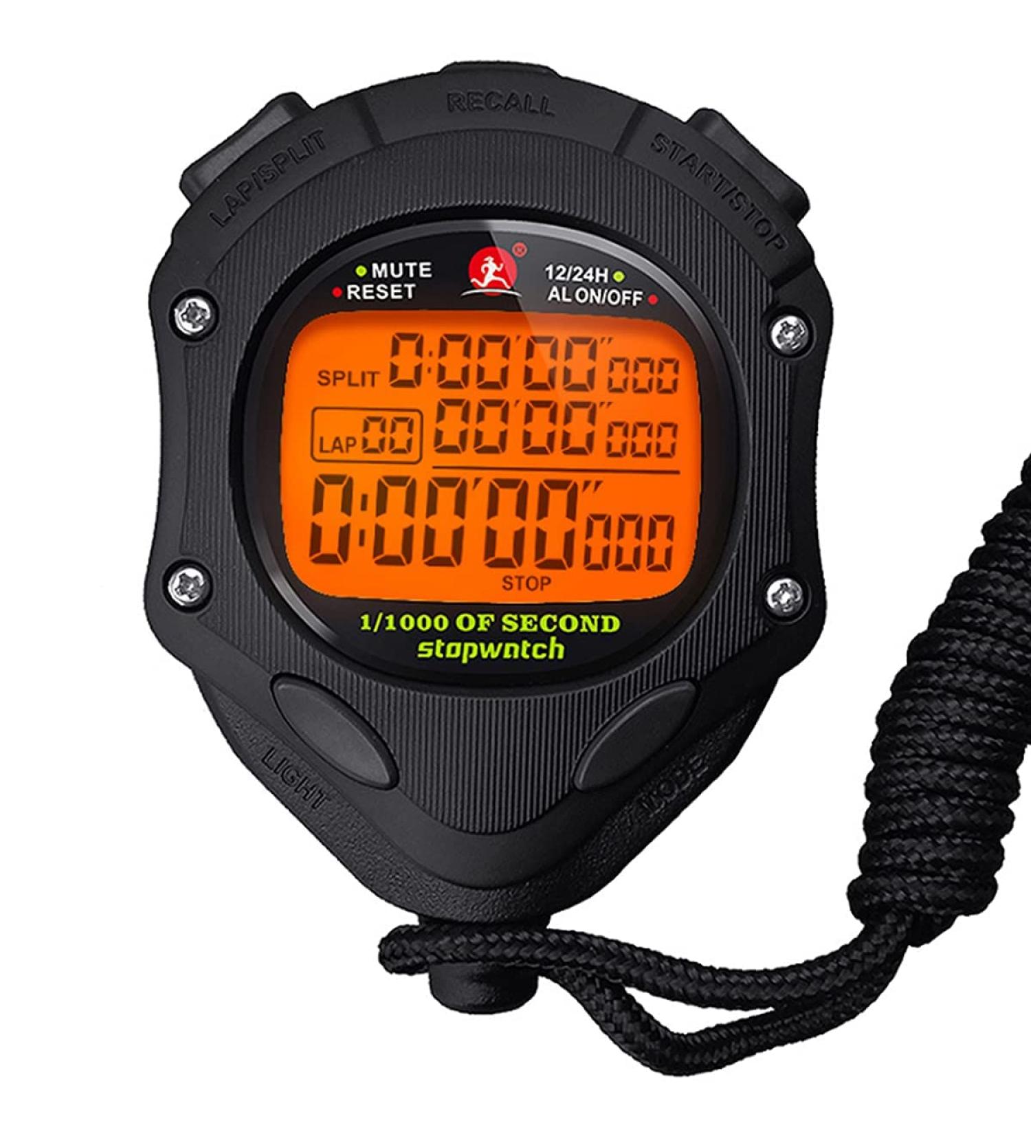 Digital Stopwatch Timer with Back Light Stop Watch 0.001second Timing|100 Lap Memory Large dispaly Alarm Clock for Coach Sports Swimming Running Marathon Competition(100LAP(Back Light)) - Buy Online on GoSupps.com