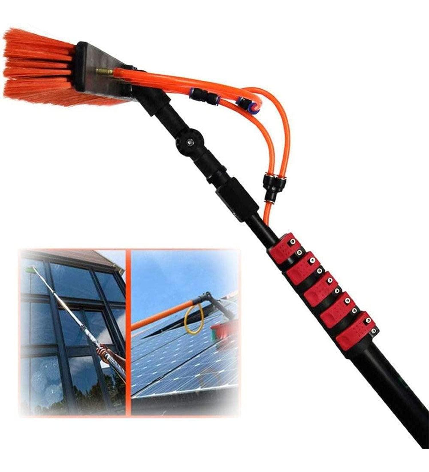 Extendable Cleaner Conservatory Roof Water Fed Telesbrush Outdoor Window Cleaning Pole Suitable for Photovoltaic Panel Cleaning Trucks Windows/12Ft/3.6M/30Ft/9M - Buy Online on GoSupps.com