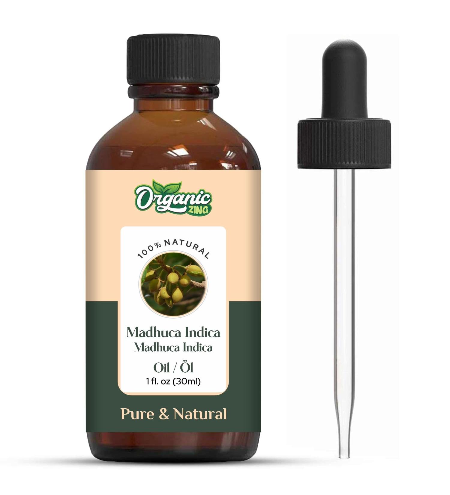  ORGANIC ZING Organic Zing Madhuca Indica Oil | Pure & Natural Essential Oil for Skincare Hair Care & Massage - 30ml/30ml - Buy Online on GoSupps.com