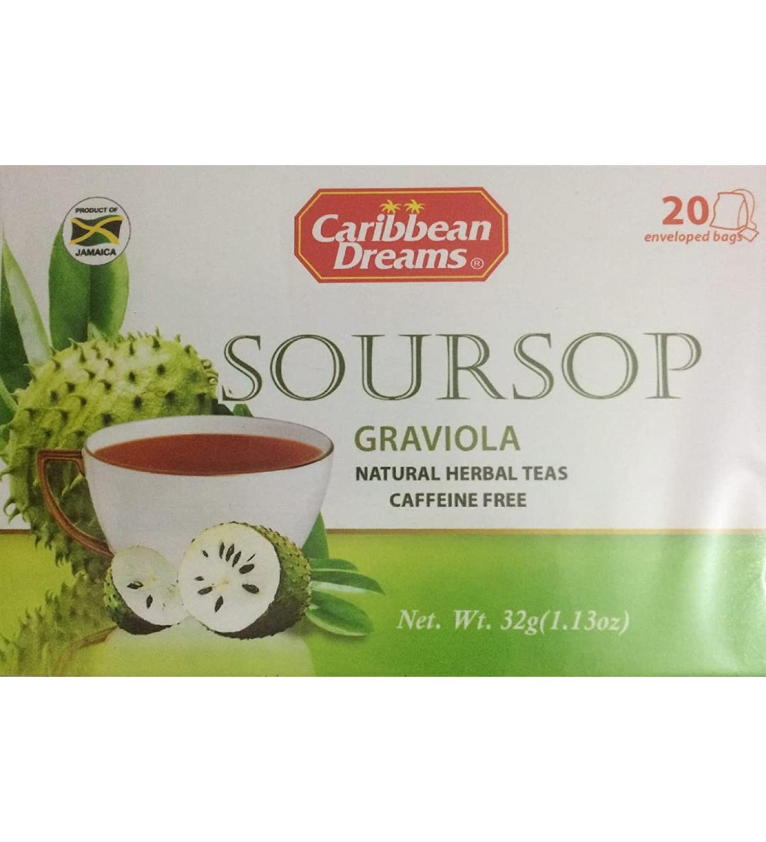 2 x Caribbean Dreams Soursop Tea 6 x 20 s
