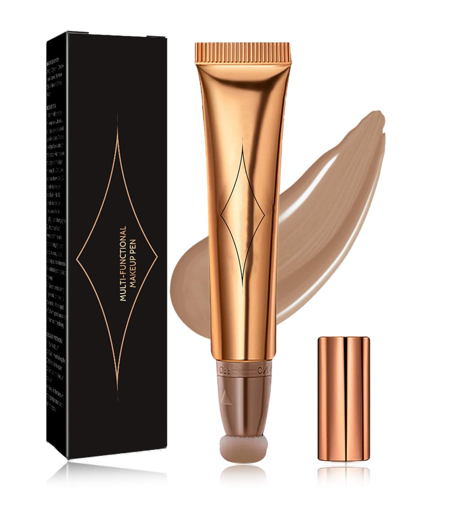 Contour Beauty Wand Blendable Liquid Face Concealer Contouring Matte Natural Finish Cream Contour Stick with Cushion Applicator Lightweight Super Silky Shading Bronzer Stick(Dark Brown) Face Contouring Stick - Buy Online on GoSupps.com