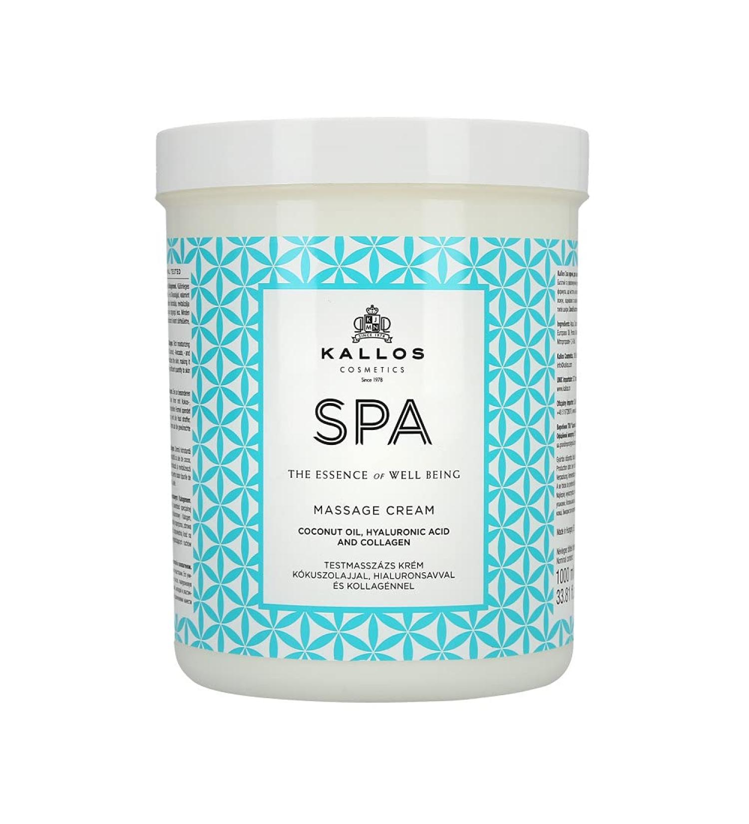 KALLOS SPA CR ME POUR MASSAGE NOIX DE COCO 1000ML