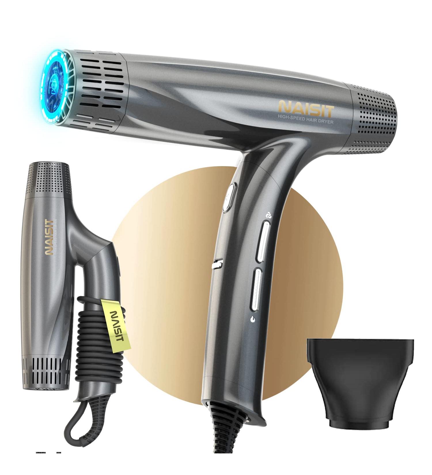LASRZ Anti-Static Foldable Hair Dryer - Fast Drying in 2 Minutes Low Noise Travel-Friendly 3 Heat/Speed Settings - Buy Online on GoSupps.com