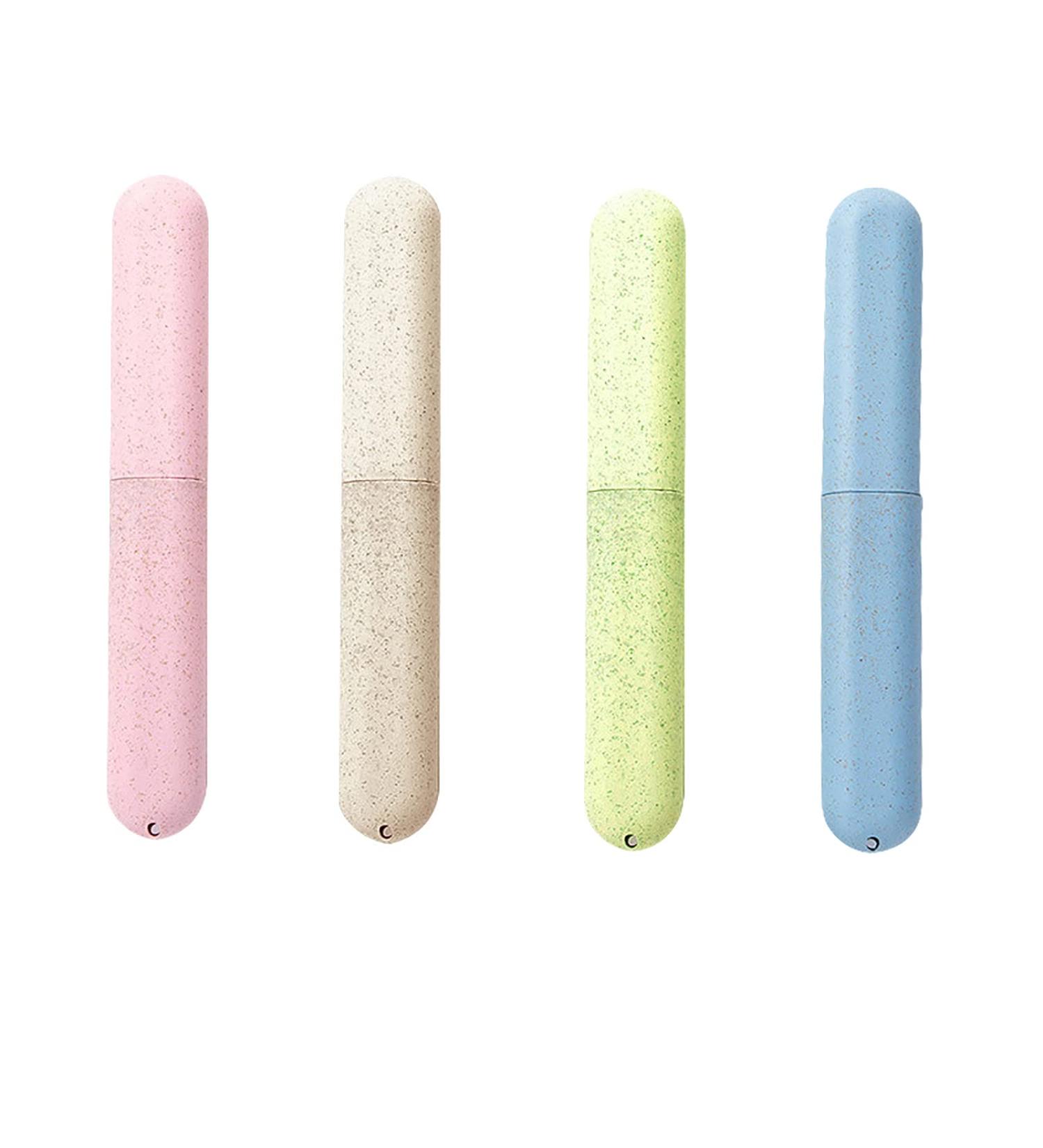 Shullin 4-Piece Travel Toothbrush Set | Ventilated Toothbrush Covers & Storage Box for Family - Buy Online on GoSupps.com