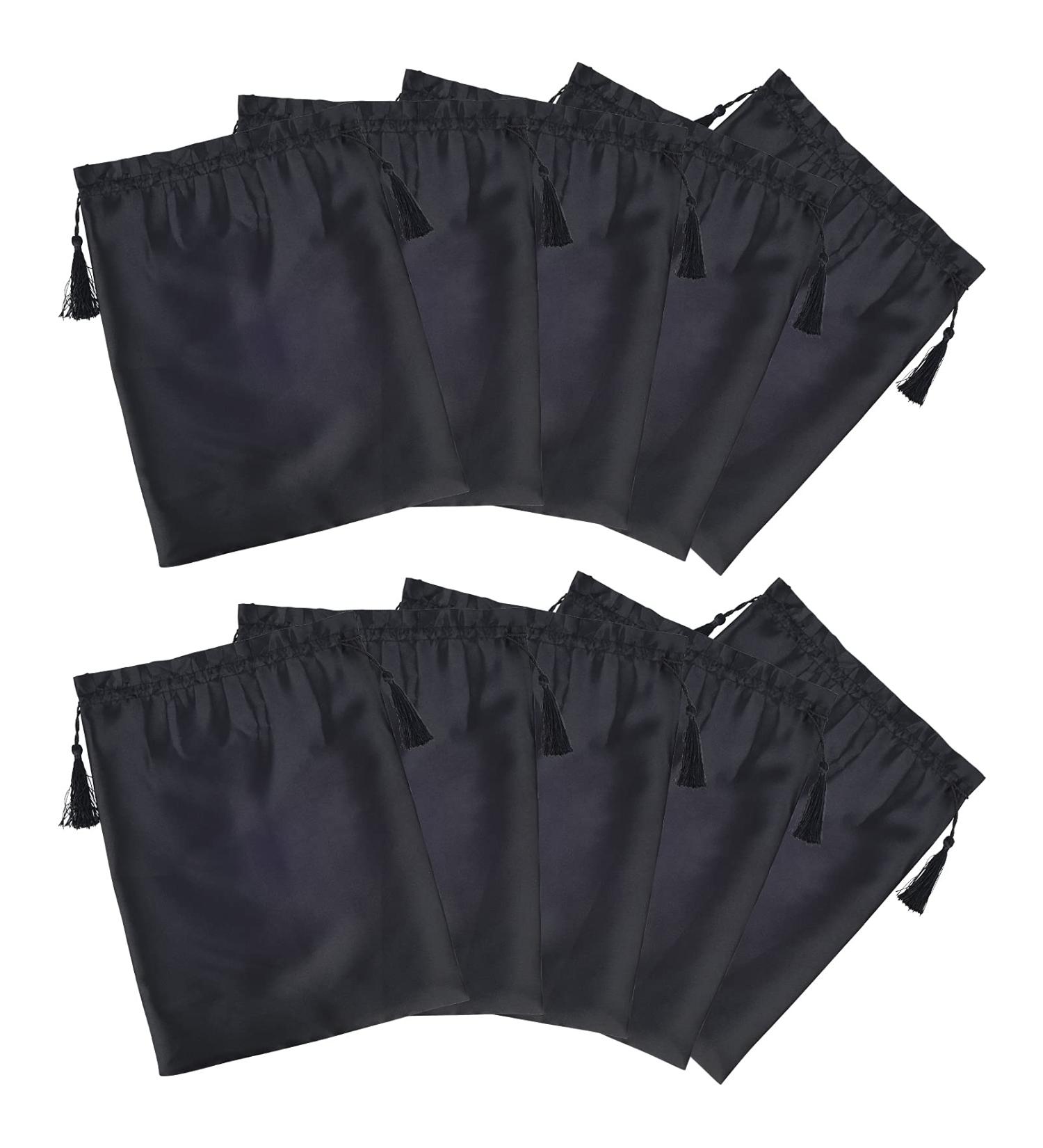 Yundxi Pack of 10 Satin Wig Pockets & Cord Strap Bags - Perfect Gift for Hair Extensions & Wigs - Buy Online on GoSupps.com